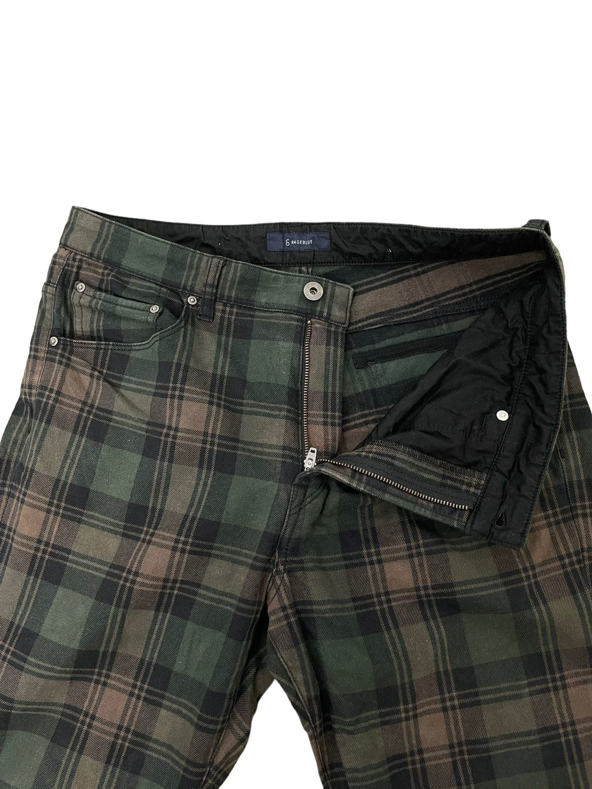 Japanese Brand Slim Check Pant Rageblue Stretch 7🟦0 Size US 33 - 14 Thumbnail