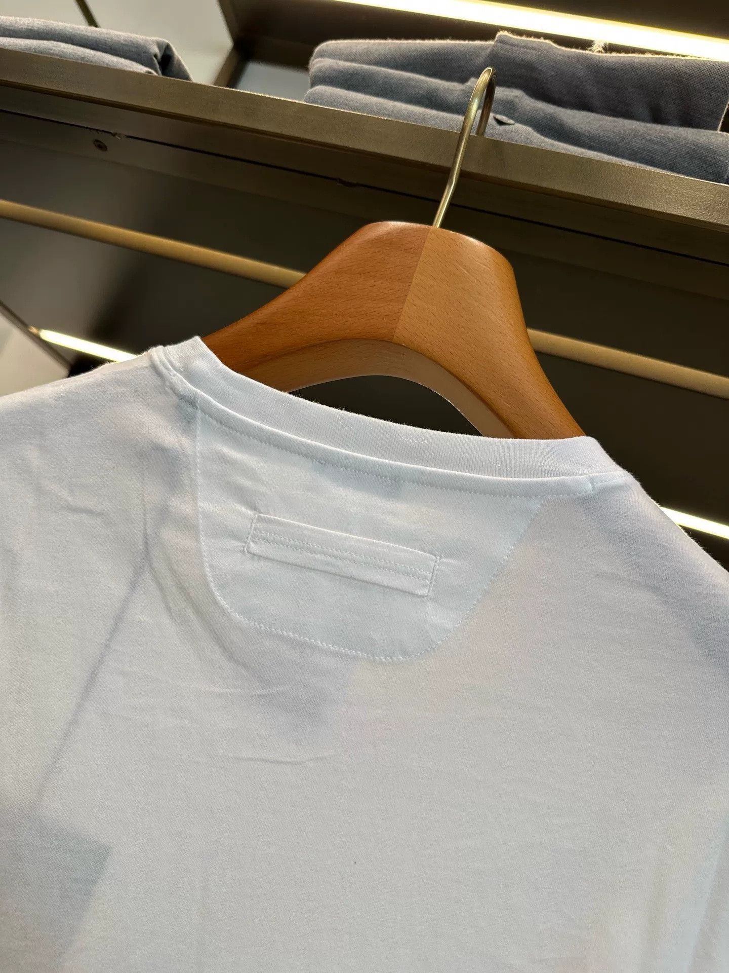 Ermenegildo Zegna Zegna Men's White Cotton T-Shirt Size US L / EU 52-54 / 3 - 7 Thumbnail