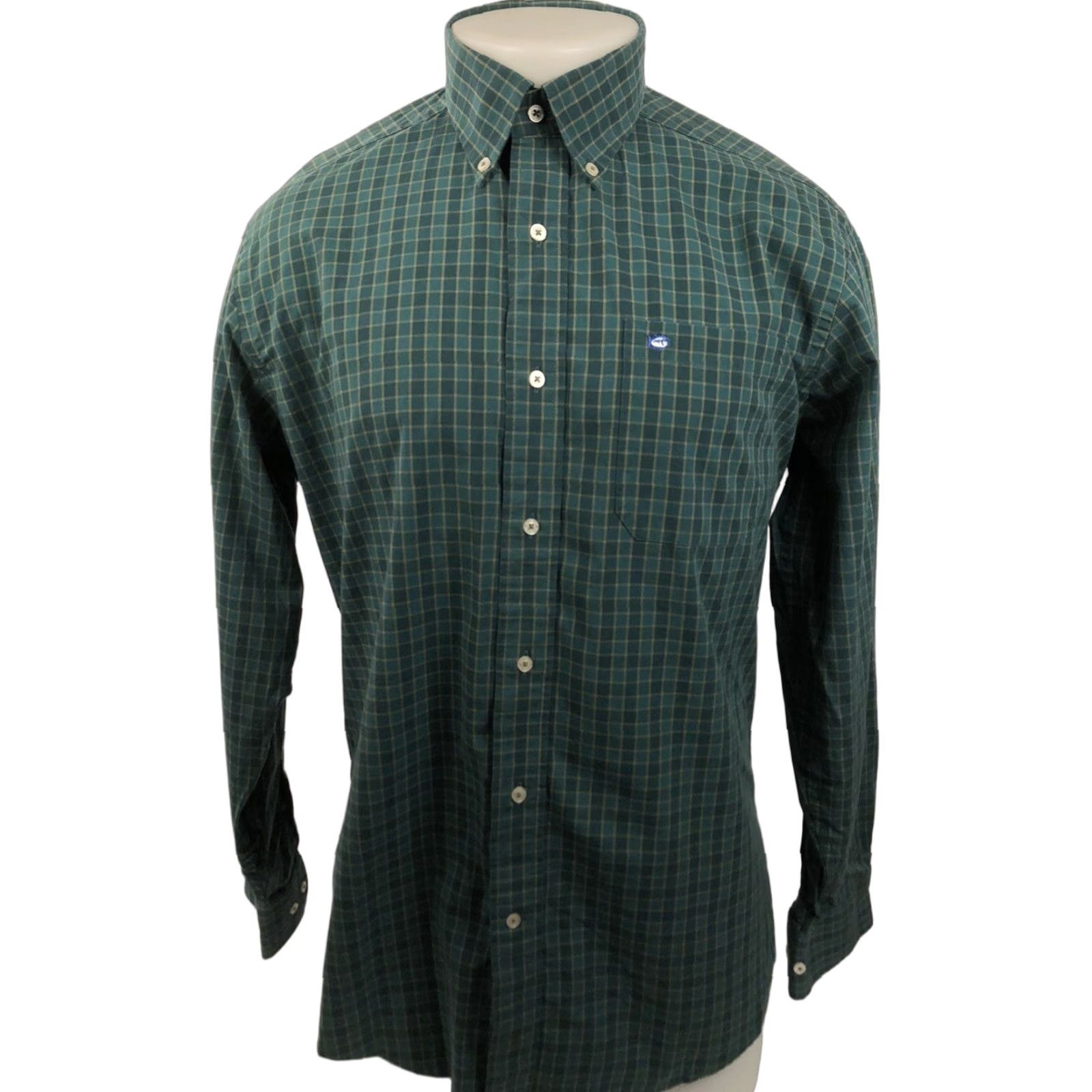Southern Tide SOUTHERN TIDE Classic Fit Button-Up M Shirt Fish Embroidered Plaid Green/Tan Military/Logo? Size US M / EU 48-50 / 2 - 1 Thumbnail