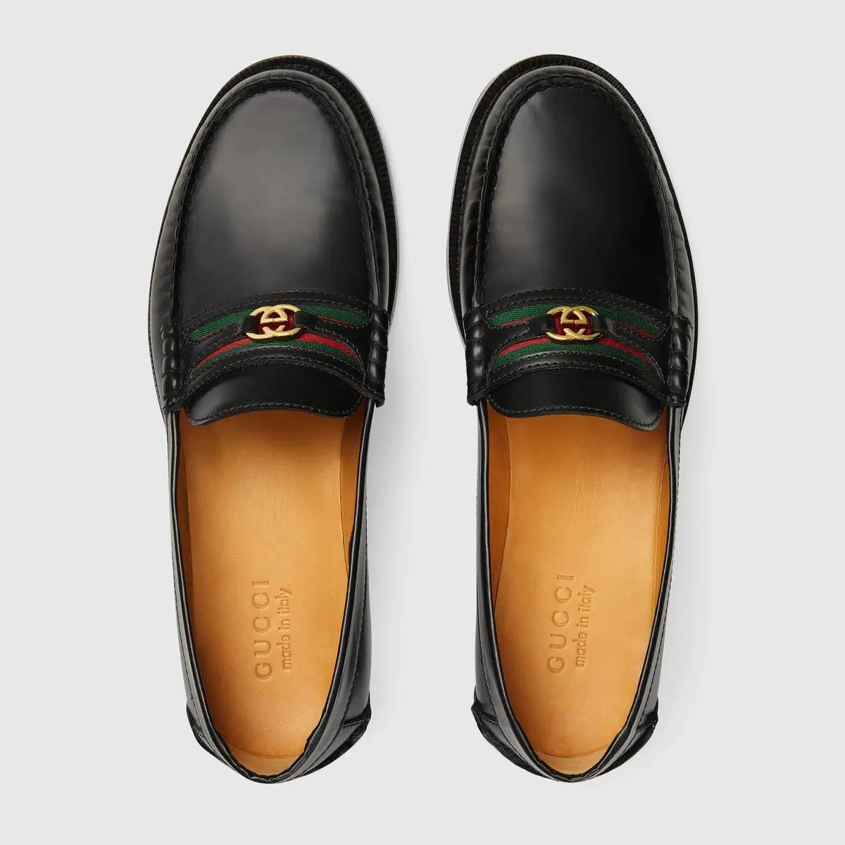 Gucci o1mt1gz0325 Loafers With Interlocking G in Black Size US 15 / EU 48 - 3 Thumbnail