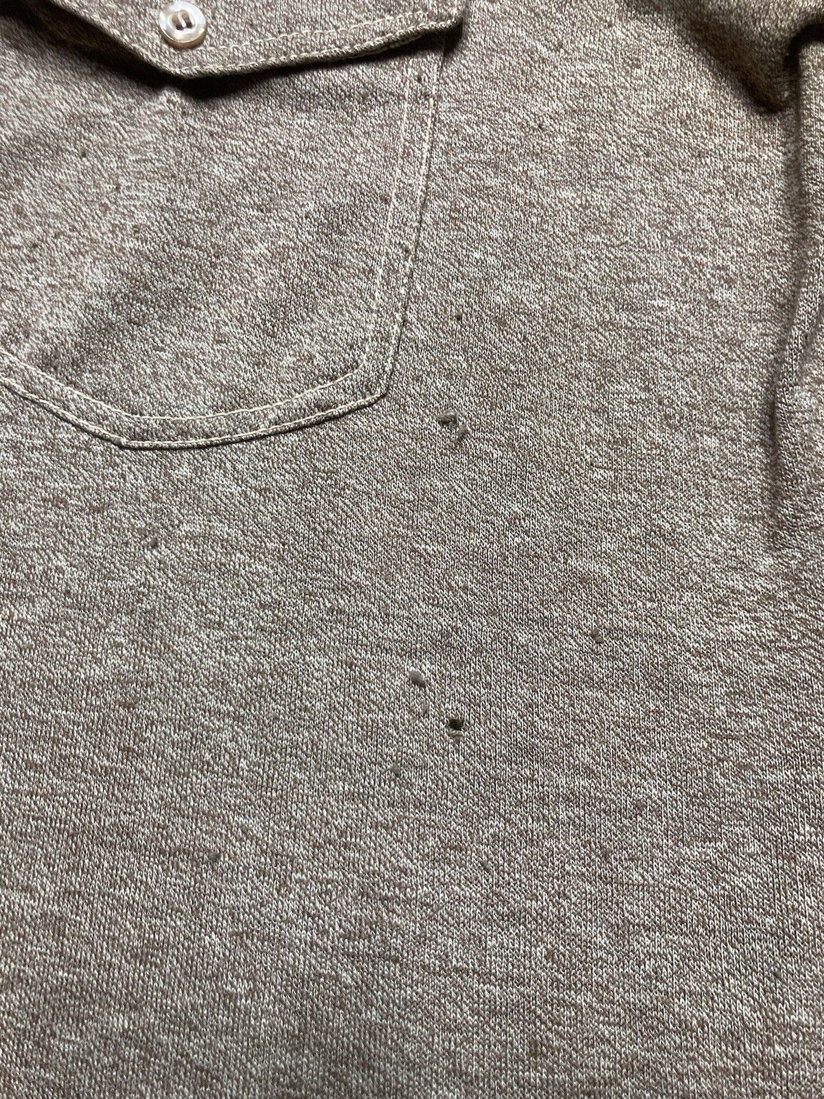 Vintage 60s long sleeve polo shirt poly cotton knit dagger collar L Size US L / EU 52-54 / 3 - 3 Thumbnail