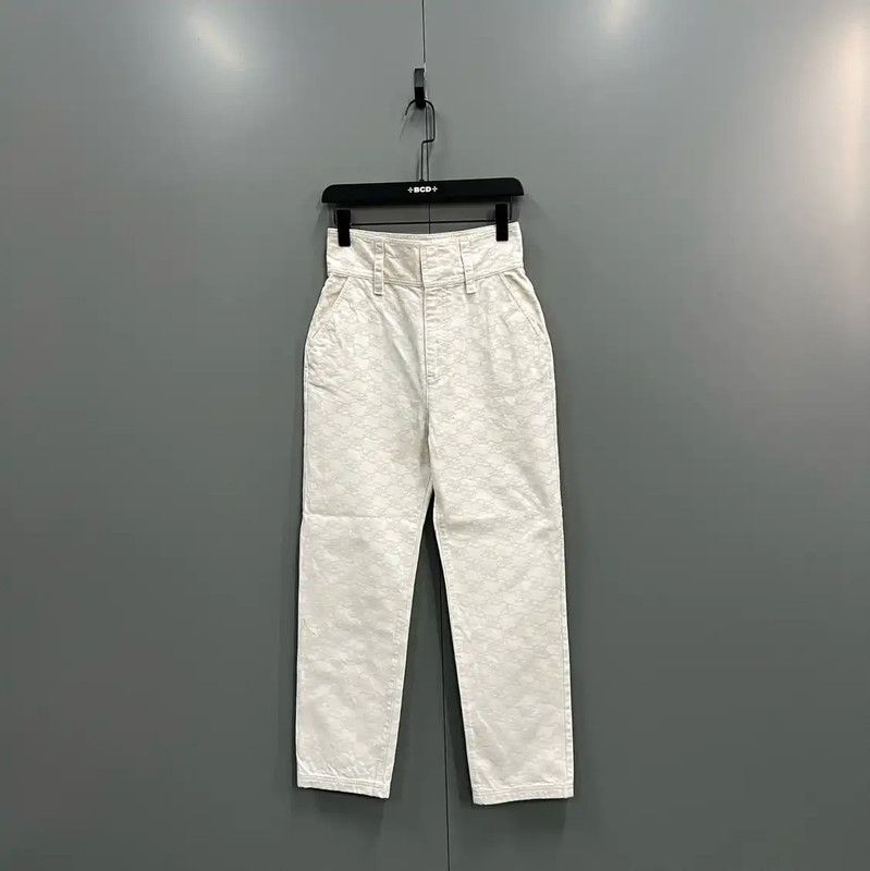 Fendi Fendi Summer White Cotton Casual Pants 0089 Size 28" / US 6 / IT 42 - 1 Thumbnail