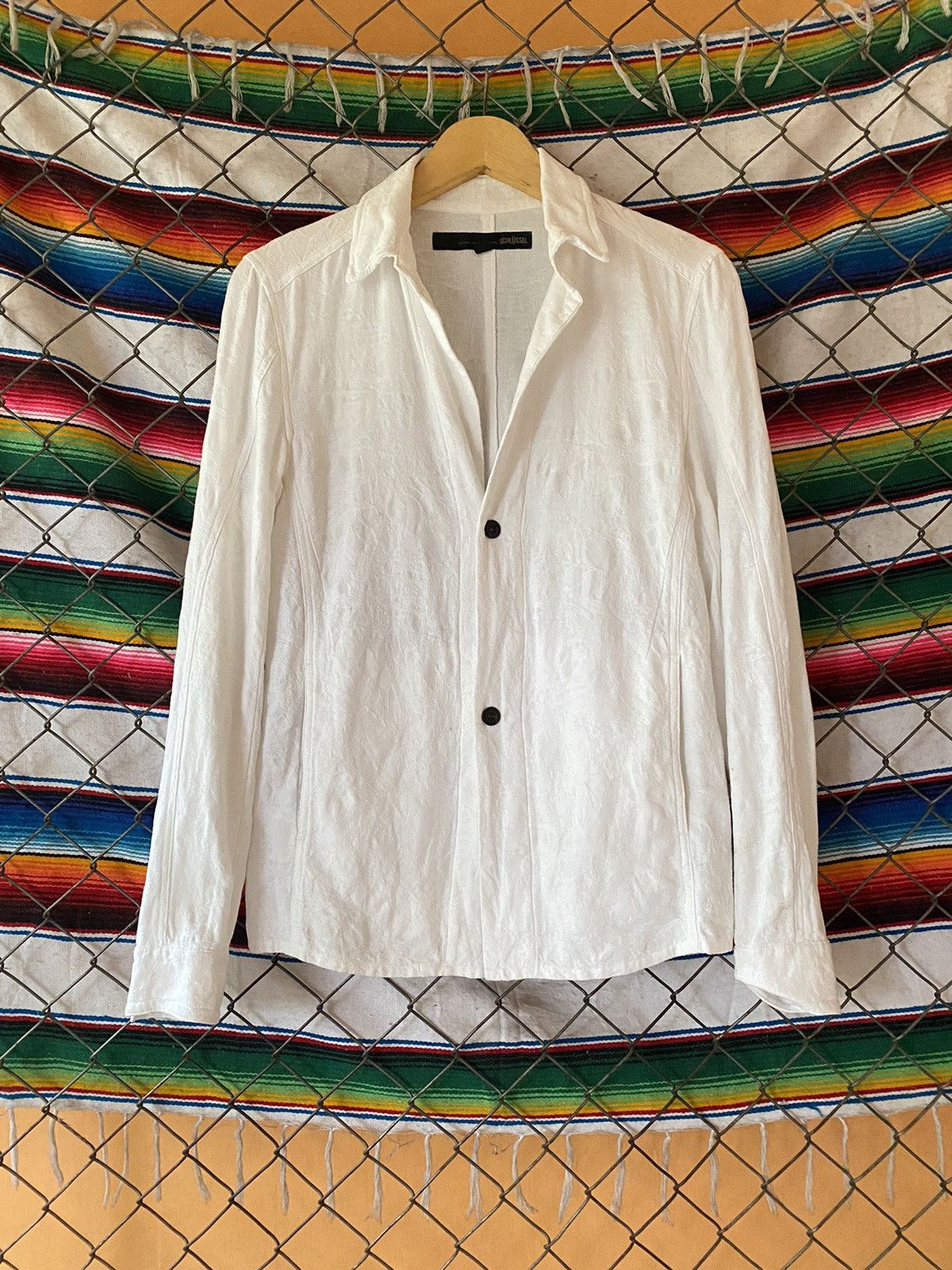 image of Schlussel Blazer Shirt in White, Women's (Size Medium)