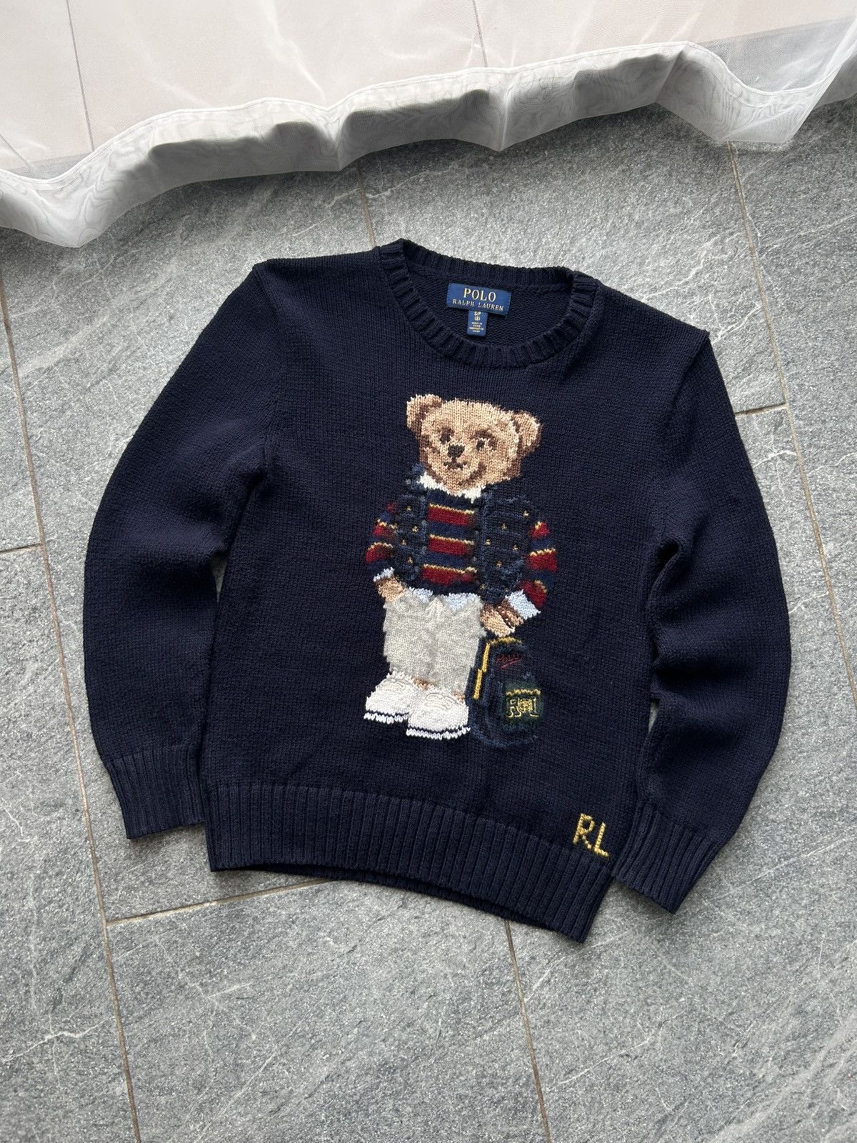 Polo Ralph Lauren Vintage sweater knit PRL polo bear Ralph Lauren kids Size US XXS / EU 40 - 2 Thumbnail