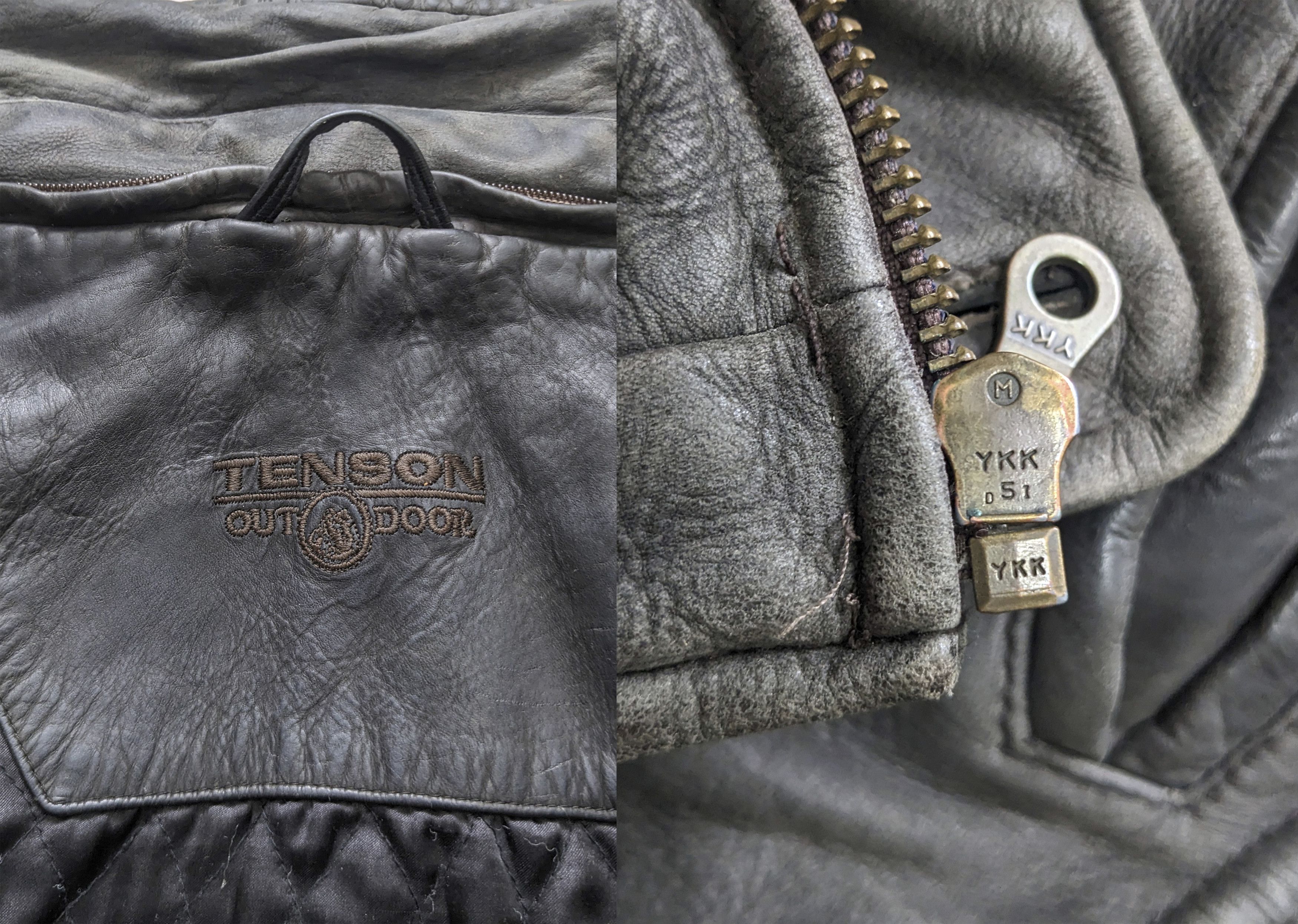 Japanese Brand Vtg Distressed Leather Jacket Japanese Tenson Issey Miyake Size US XL / EU 56 / 4 - 9 Thumbnail