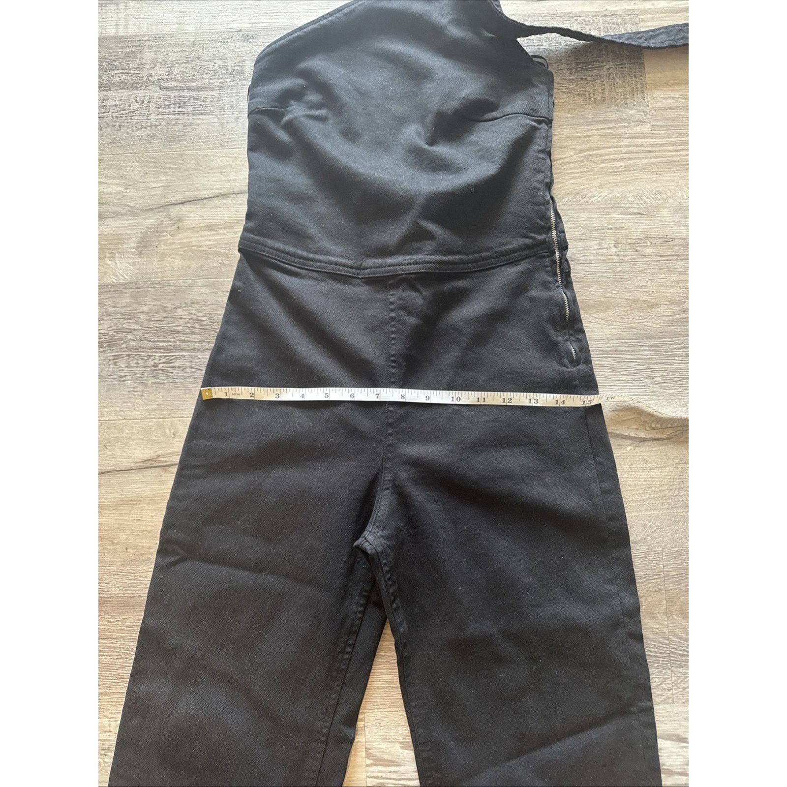 Zara ZARA WOMAN ASYMMETRIC JUMPSUIT BLACK SZ XS Brand New Size 26" / US 2 / IT 38 - 7 Thumbnail