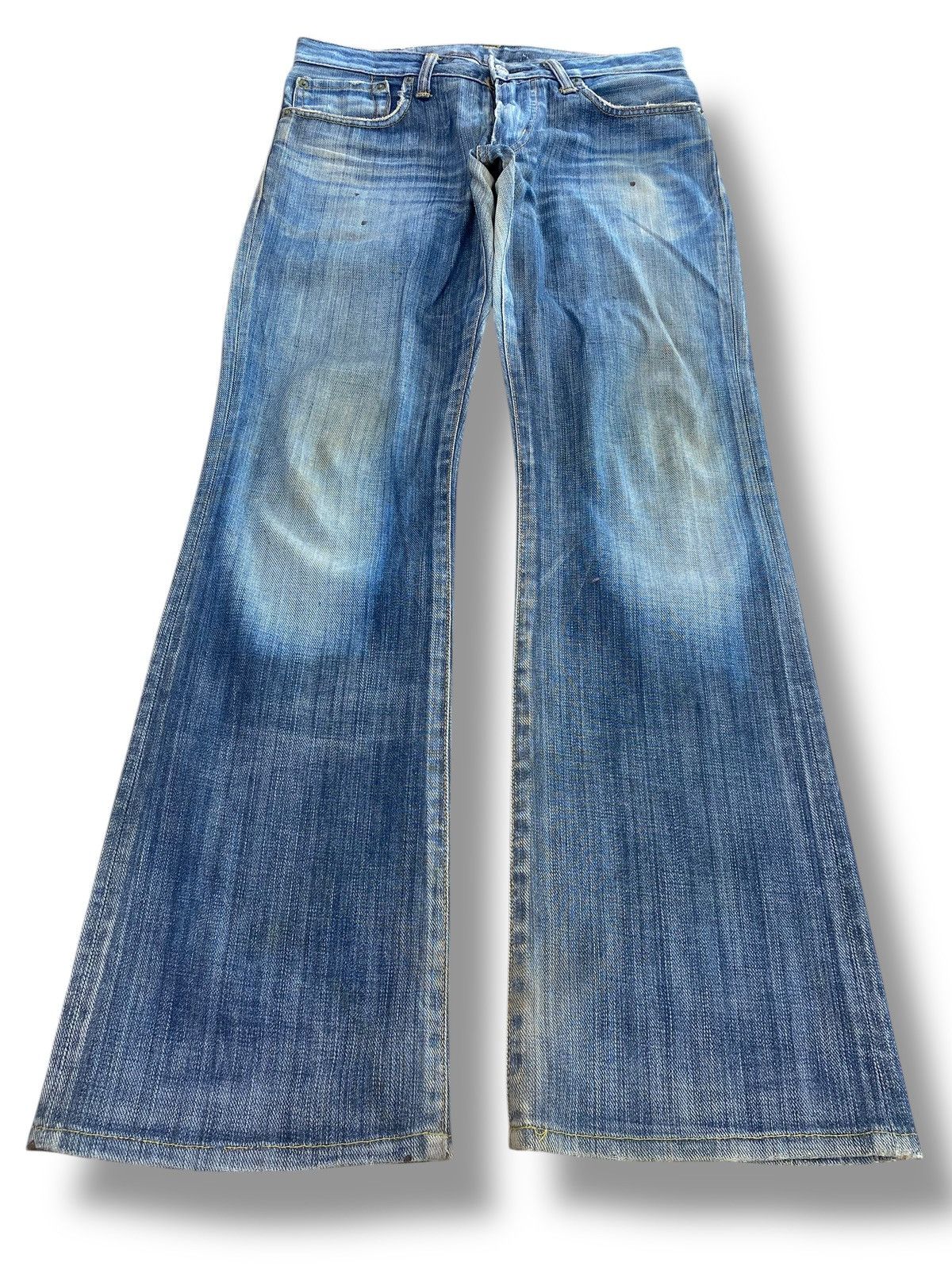 Edwin Edwin Faded Wash Style Wide Flare Jeans Size US 31 - 1 Thumbnail