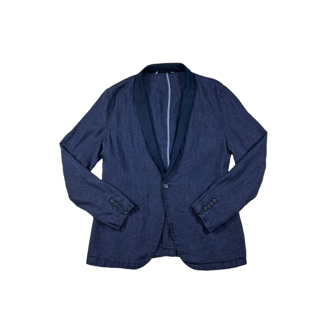 image of Zara Man Navy Blue Blazer Tuxedo | Size 42, Men's