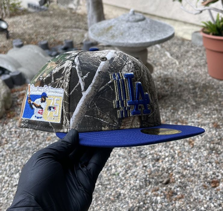 Los Angeles LA Dodgers Hat Men 7 3/8 Blue Brown 59Fifty New Era MLB Fitted