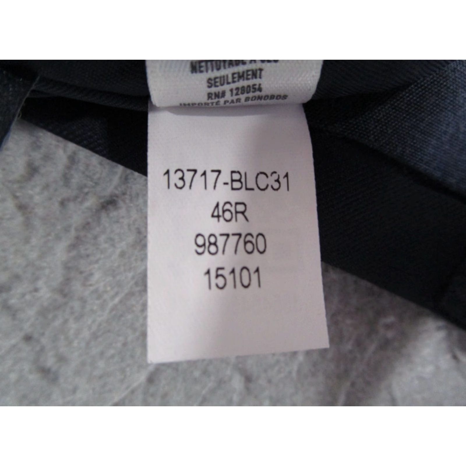 Bonobos Bonobos Slim Fit Blue Wool Blazer Mens 46 Regular 2 Button Double-Vented Solid Designer Size 46R - 7 Thumbnail