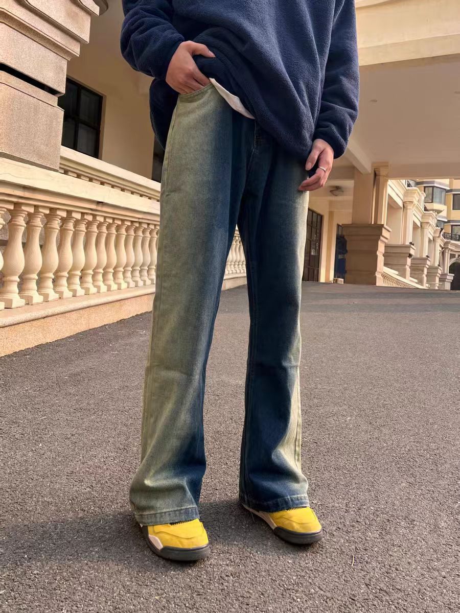 Japanese Brand × Vintage Street Hip Hop Gradient Washed Loose Jeans Size 34 Size US 34 / EU 50 - 2 Thumbnail