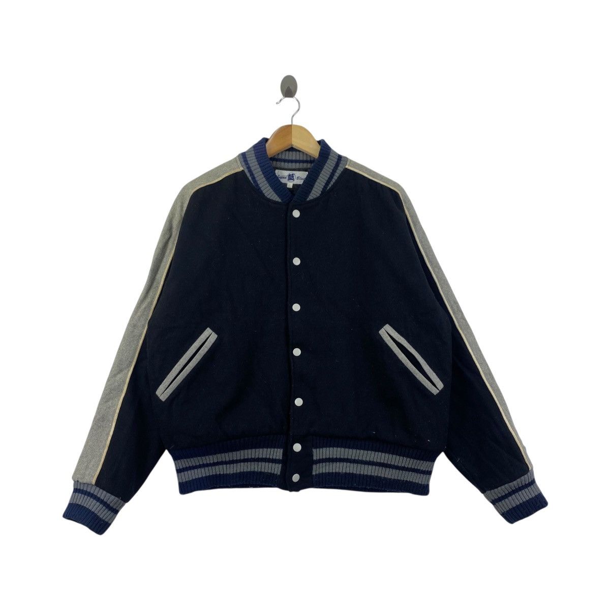 Vintage 90s JAPAN BLUE Varsity Jacket Indigo Japanese Brand