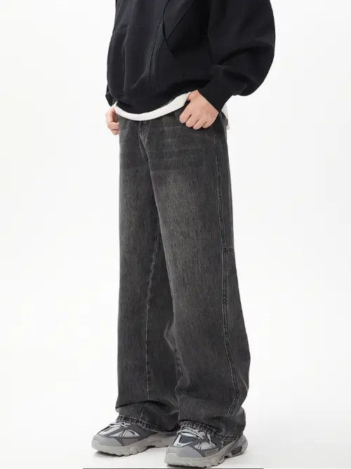 Japanese Brand × Jean American retro wide-leg men's loose distressed jeans Size US 34 / EU 50 - 2 Thumbnail
