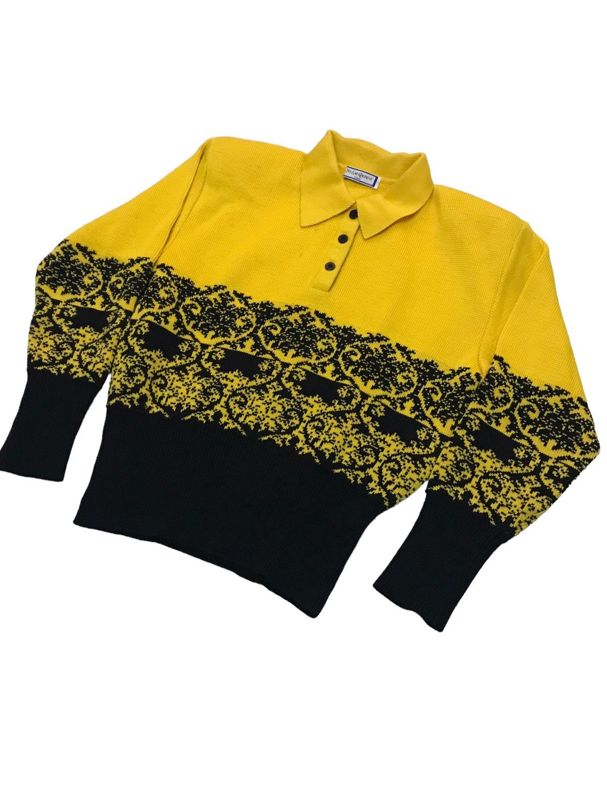 Yves Saint Laurent Yves Saint Laurent Yellow Knit Size US M / EU 48-50 / 2 - 2 Thumbnail