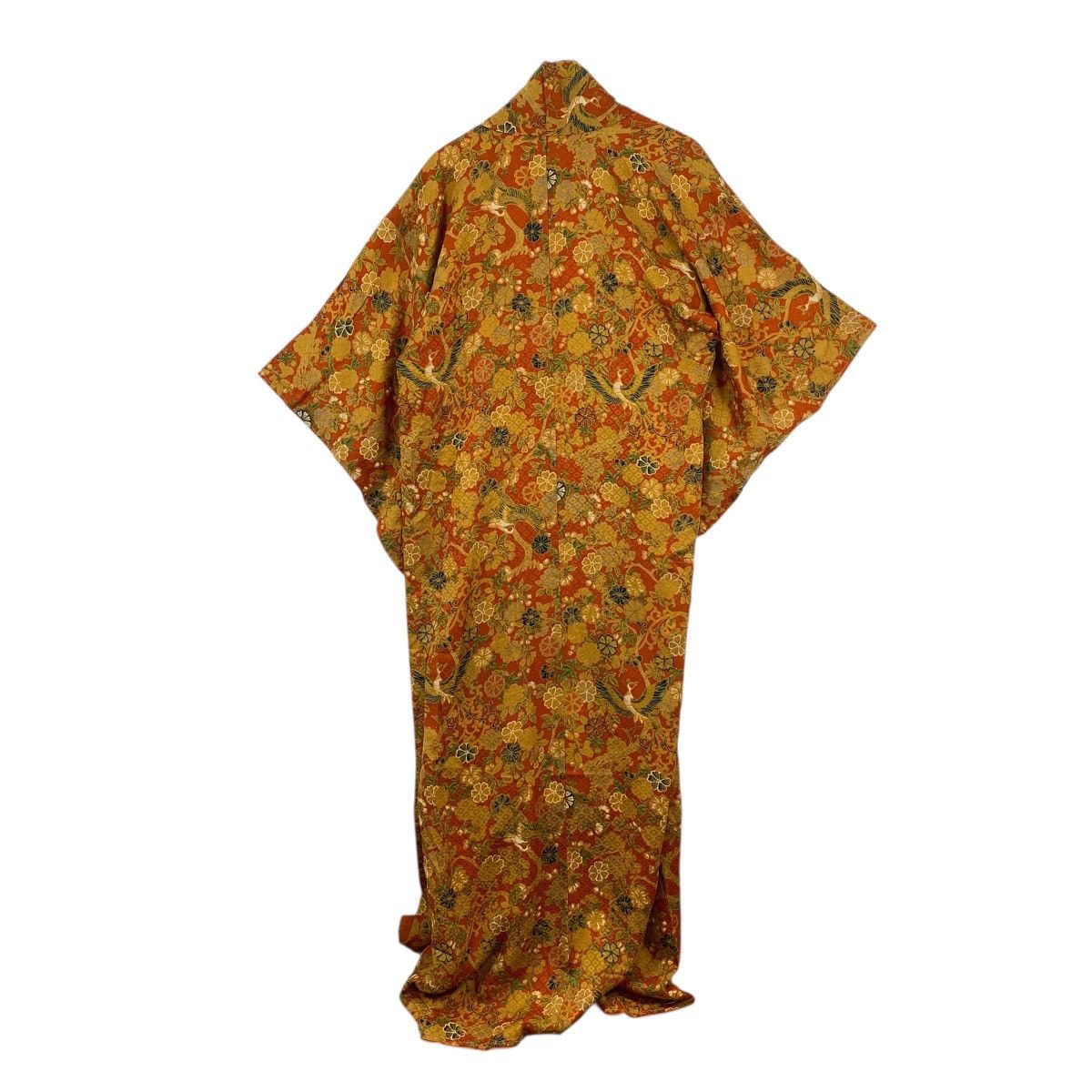 Vintage Vintage 70s KIMONO FLORAL FLOWER JAPAN Traditional AOP Robe Size 3XL / US 20-22 - 7 Thumbnail