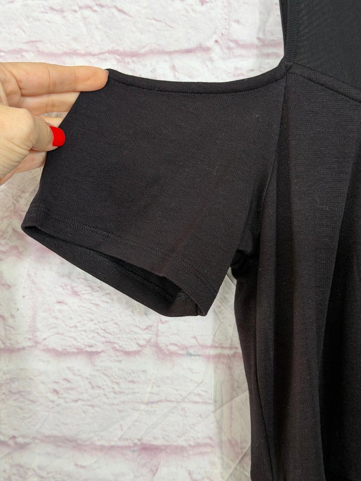 Other Torrid Black Mesh Yoke Peplum Top Size 1 NWT Size XL / US 12-14 / IT 48-50 - 5 Thumbnail