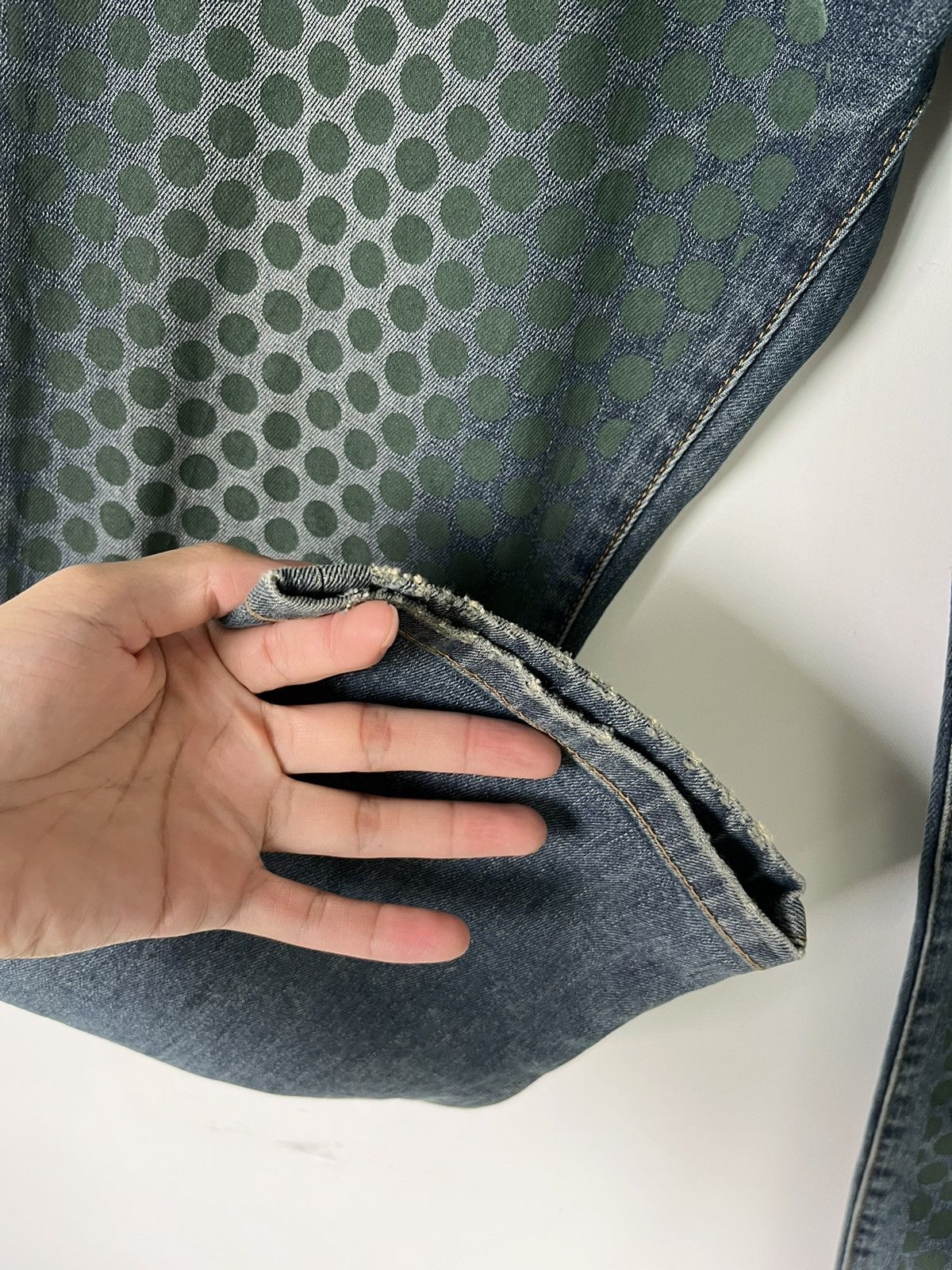Designer × Marni Marni Denime Edition Green Polka Dot Size US 32 / EU 48 - 7 Thumbnail