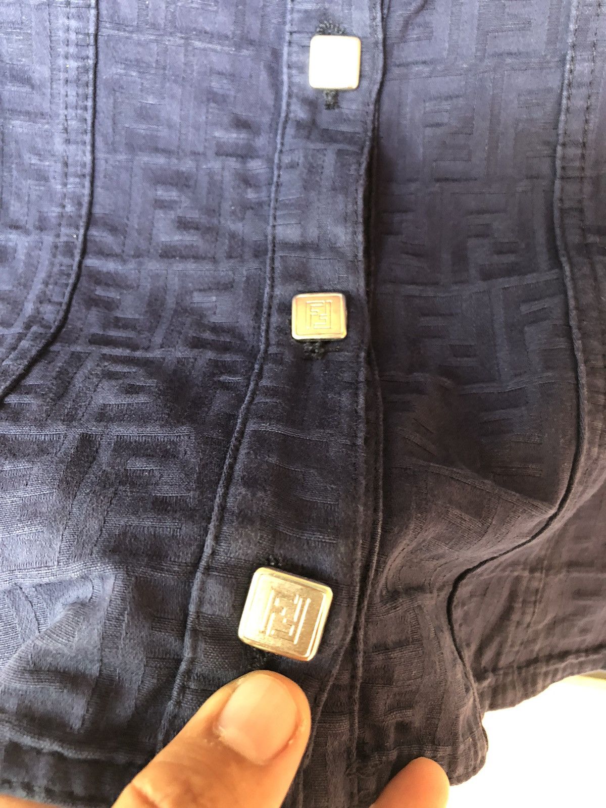 Fendi Fendi Monogram Denim Vest Size US S / EU 44-46 / 1 - 6 Thumbnail