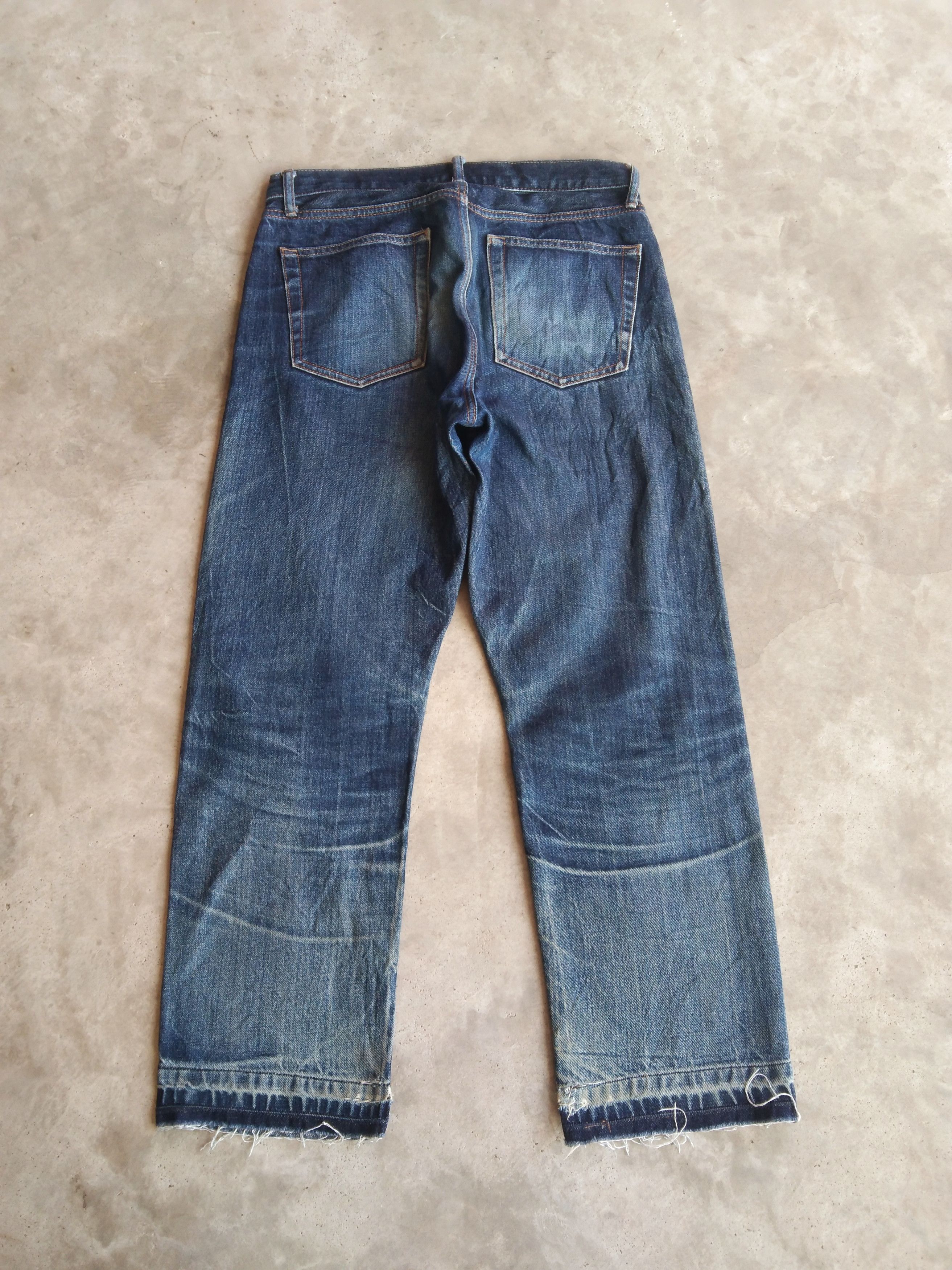 Japanese Brand Vintage Japanese Uniqlo Redline Selvedge Distressed Jeans Size US 31 - 2 Thumbnail