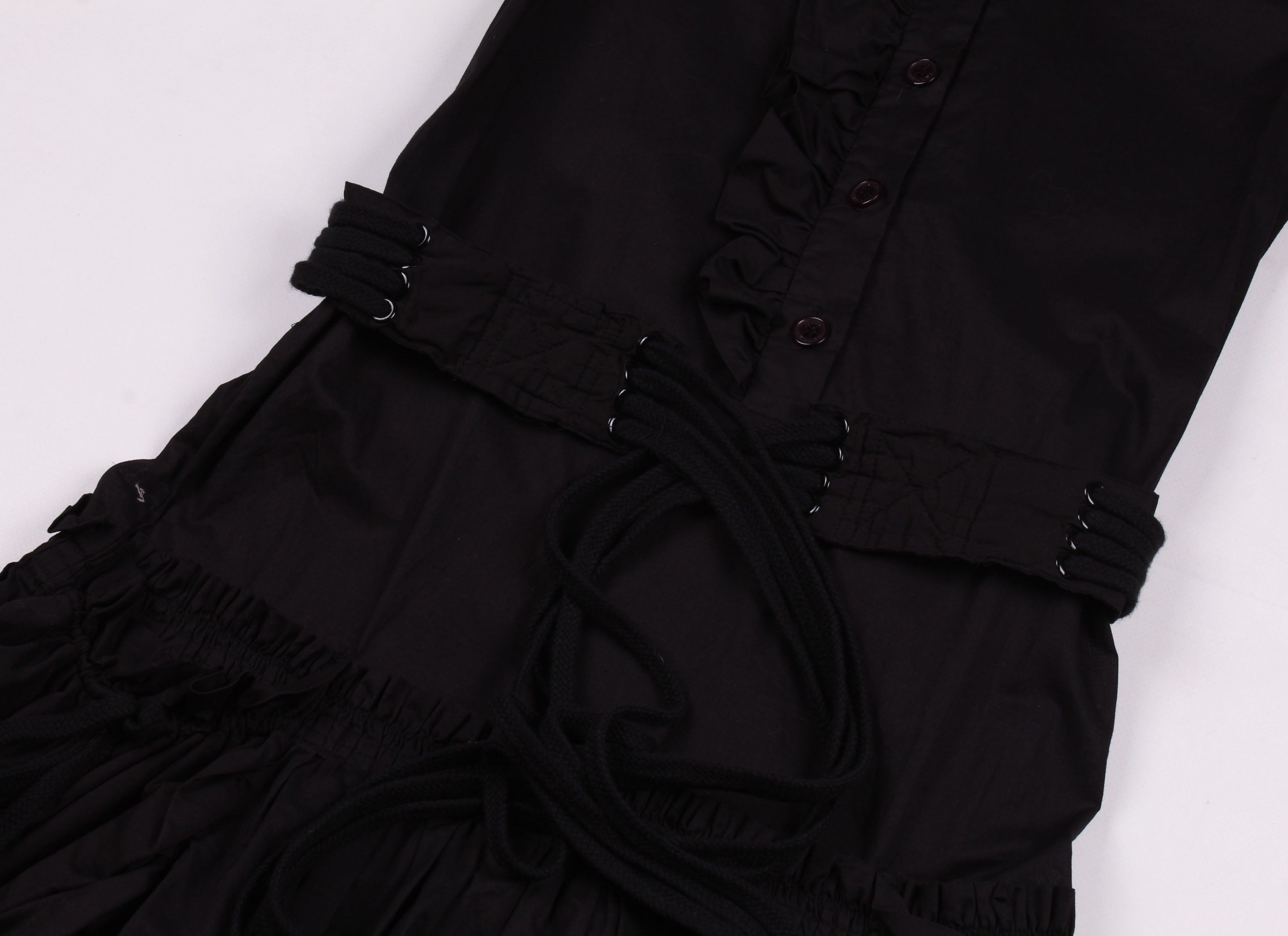 Marc Jacobs Marc Jacobs Y2K Black Grunge Whimsigoth Belted Mini Dress Size S / US 4 / IT 40 - 6 Thumbnail