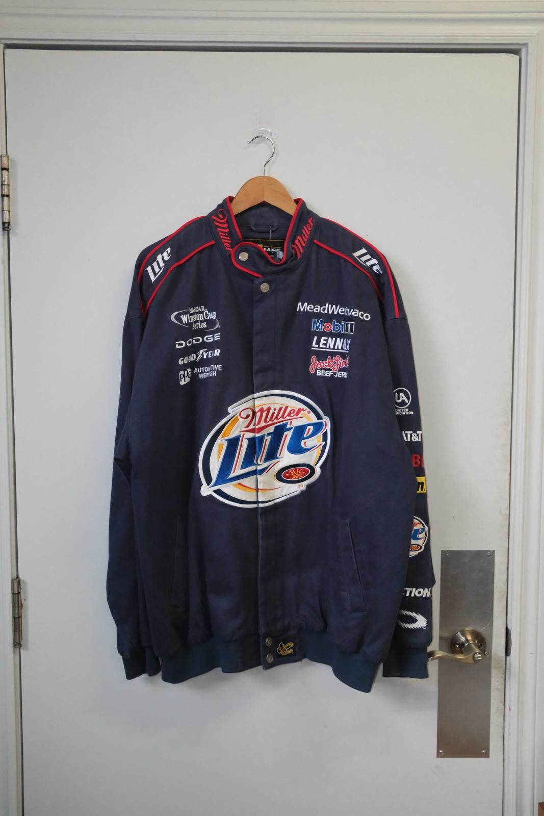 90s CHASE レーシングジャケット　Miller Lite ネイビー XL Chase Rusty Wallace NASCAR Jackets for sale | eBay
