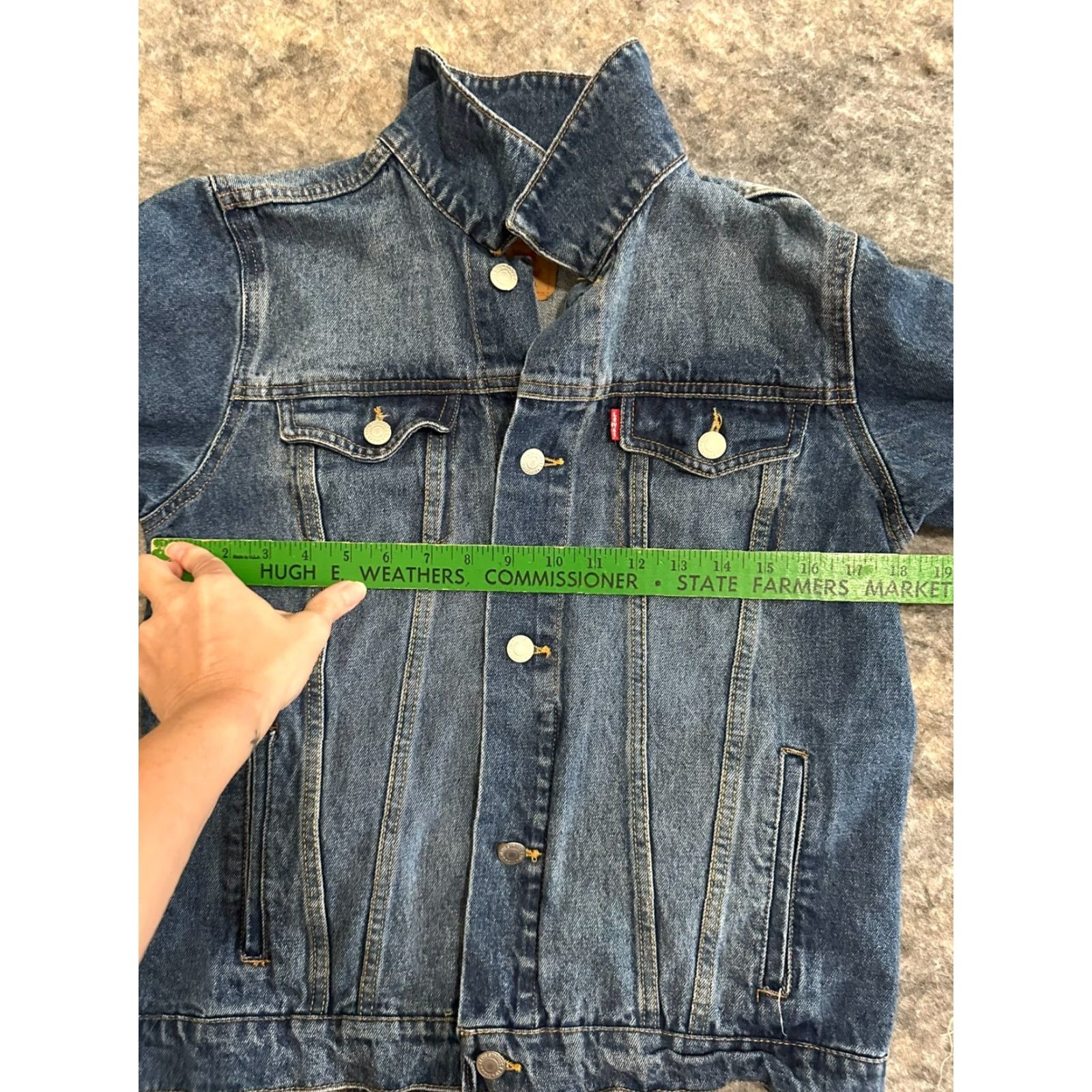 Levi's VINTAGE Levi’s Denim Jean Button Up Jacket Teens L Blue Button Levi’s Made & Crafted All Seasons Size US 33 - 4 Thumbnail