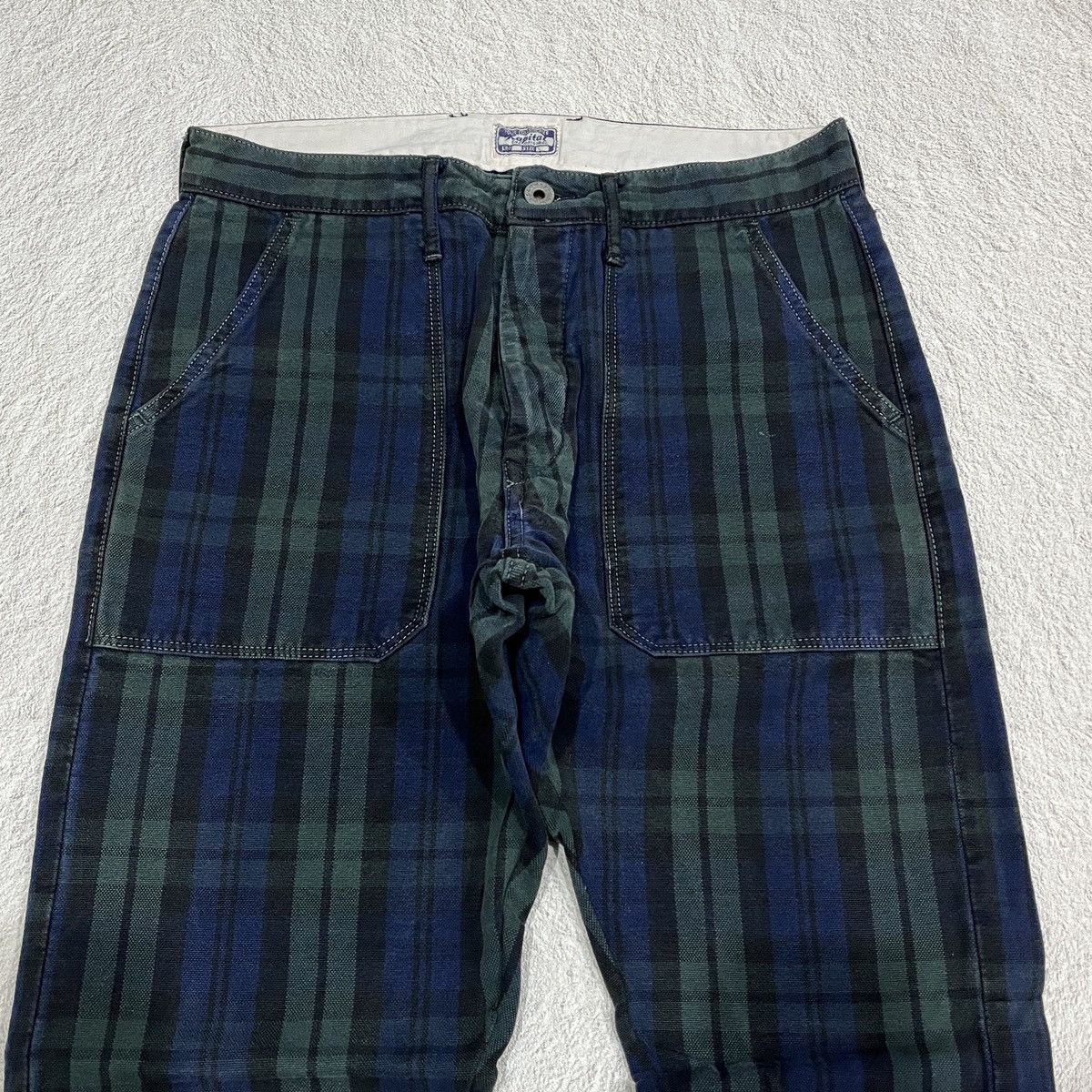 Kapital 90s KAPITAL Slim cut Plaid Tartan Fatigue Pants Size US 30 / EU 46 - 2 Thumbnail