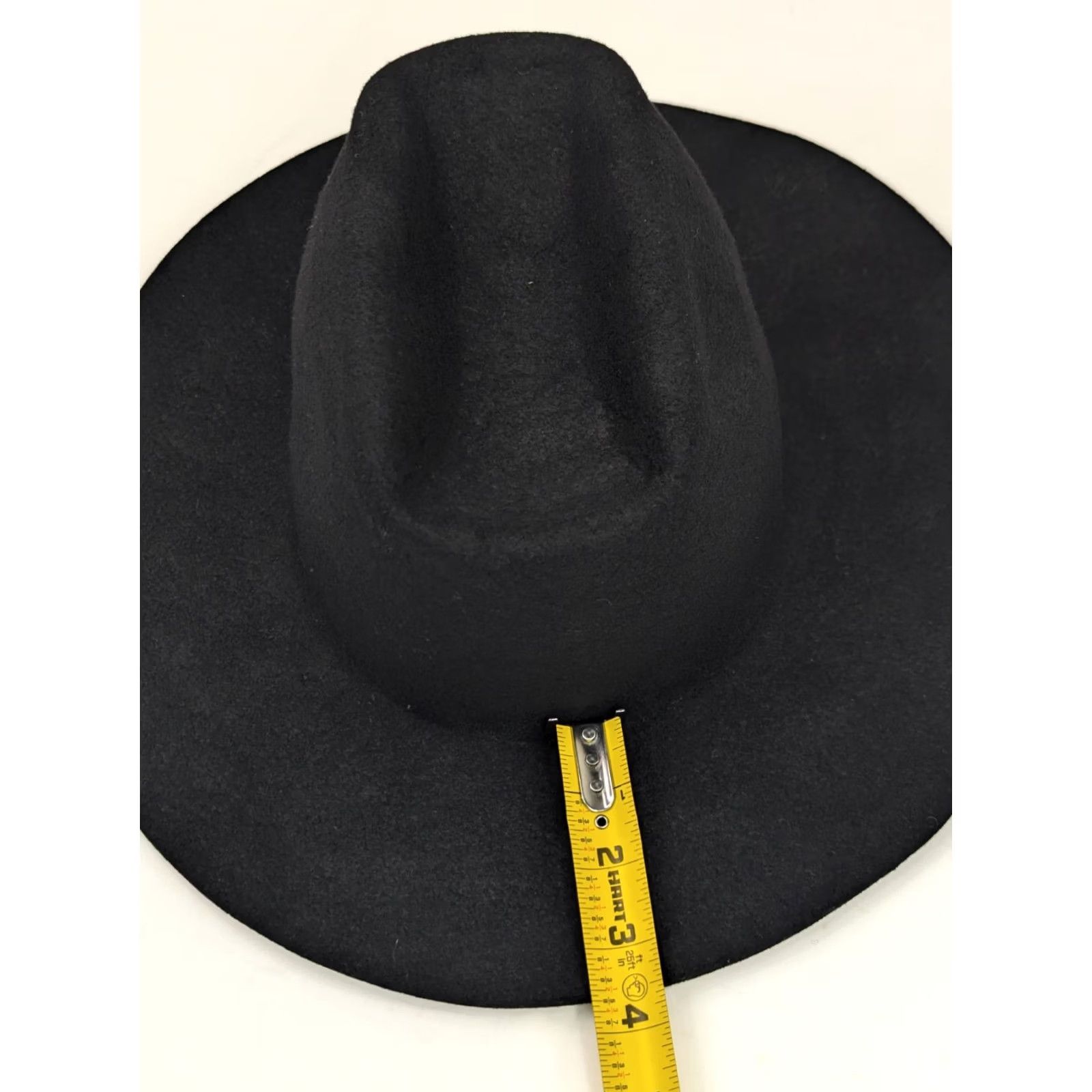 FELT VINTAGE Longhorn Kit Carson Felt Fedora Western Hat 23.5" Circ 7 3/8 Black Fedora Mens Hat Size ONE SIZE - 4 Thumbnail