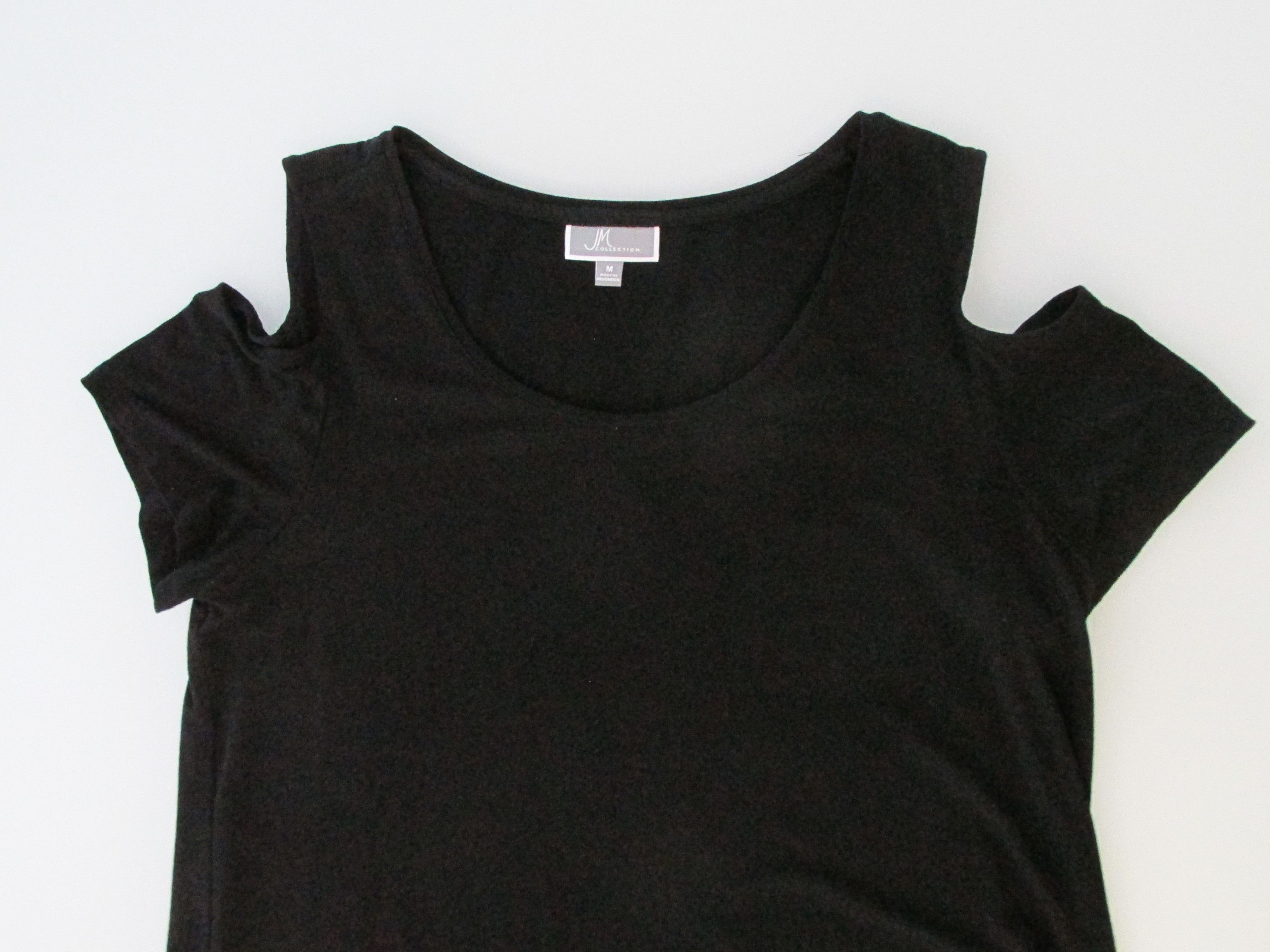 JM Collection JM Collection Cold Shoulder Short Sleeve Knit Top Med Size M / US 6-8 / IT 42-44 - 3 Thumbnail