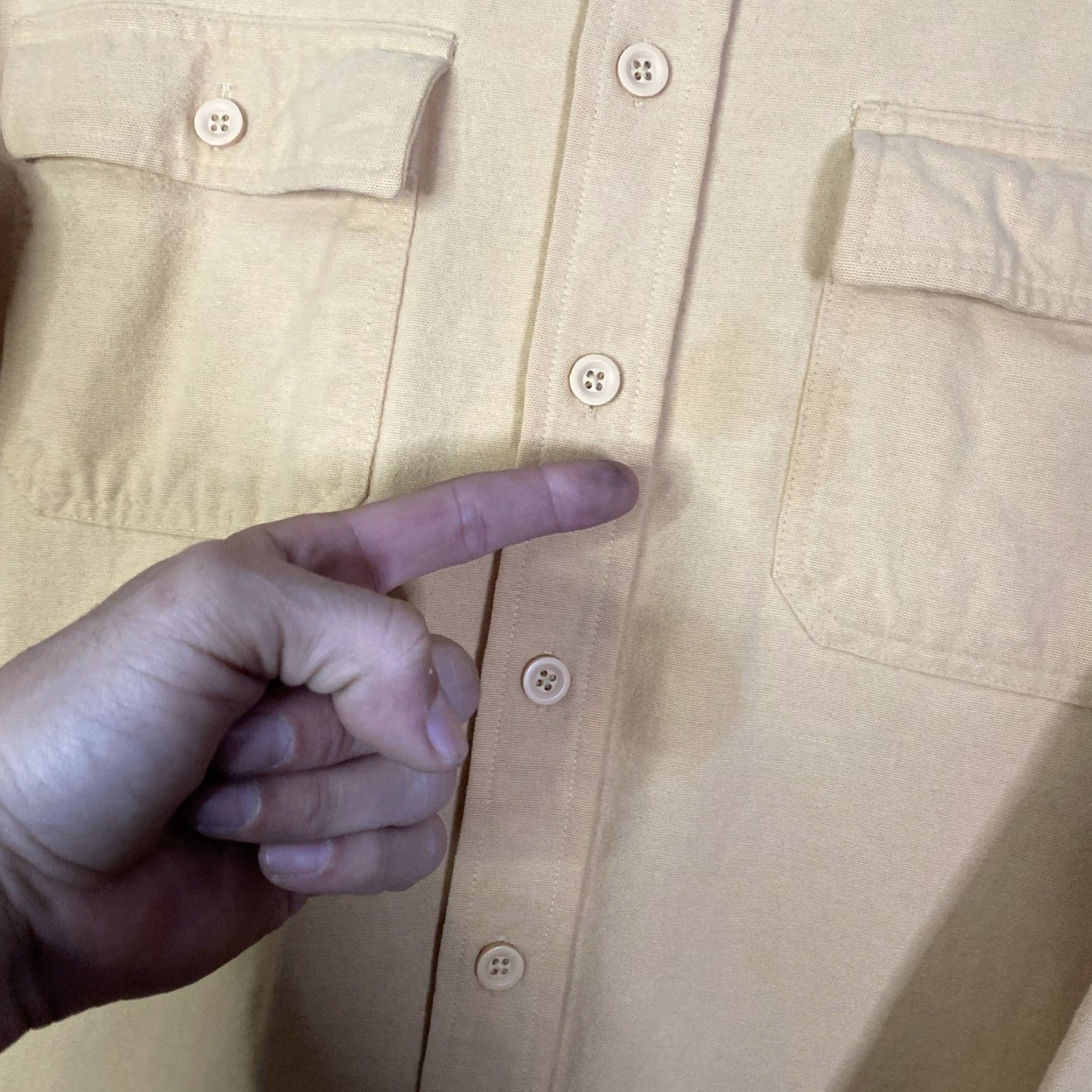 Vintage VTG LL Bean Chamois Shirt Mens XLT Regular Fit Flannel Outdoor 90s Yellow Cotton Button-Up Pockets Heavyweight Casual Workwear Vintage Size US M / EU 48-50 / 2 - 5 Thumbnail