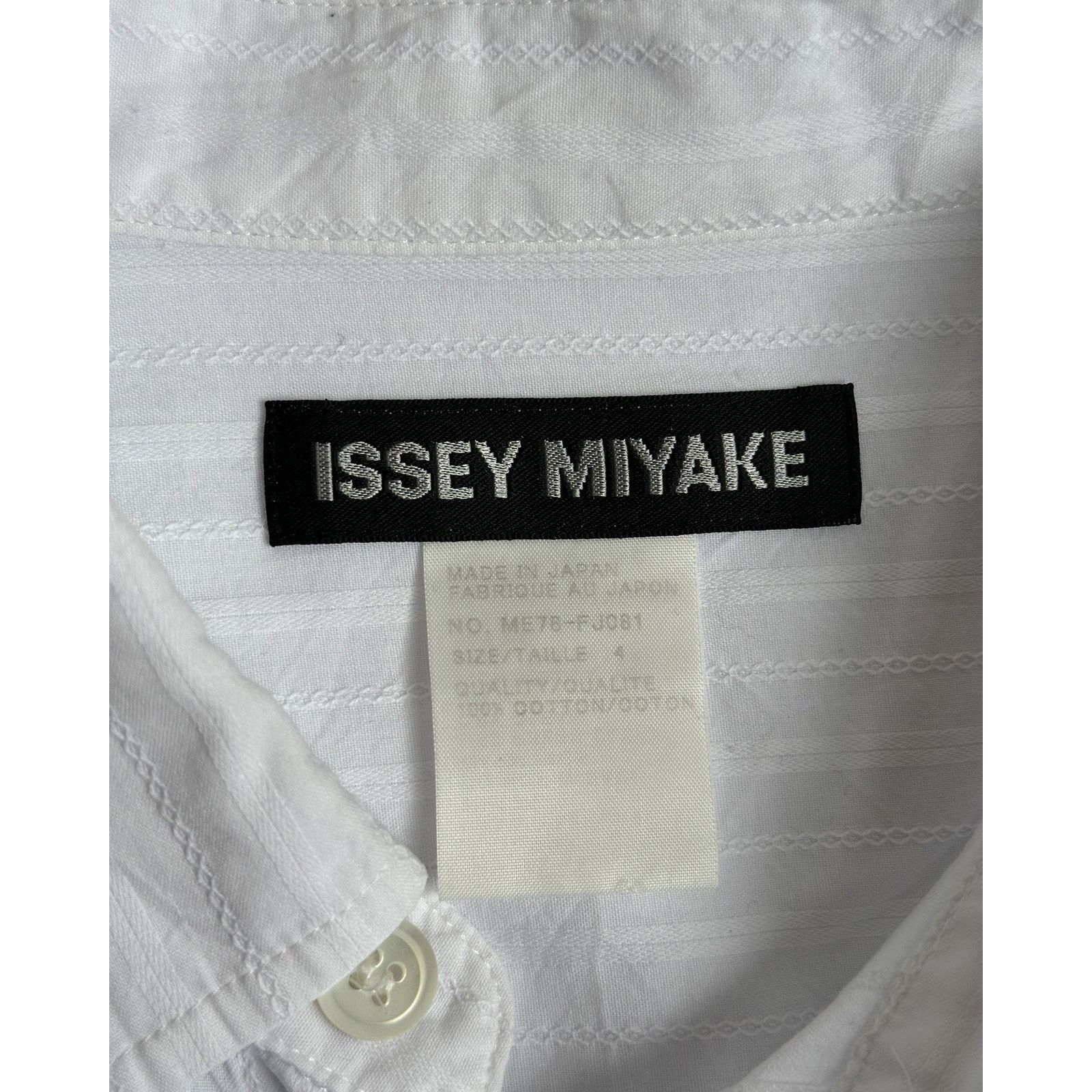 Issey Miyake Issey Miyake Tonal Embroidered Button Up Shirt Size US XL / EU 56 / 4 - 4 Thumbnail
