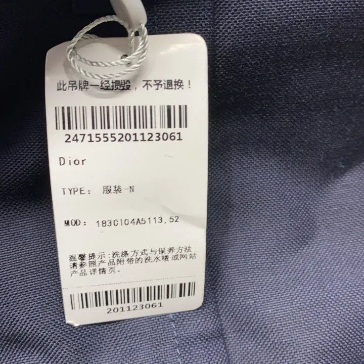 Dior Dior Solid Navy Casual Pants 0079-2507 Size US 44 / EU 60 - 3 Thumbnail