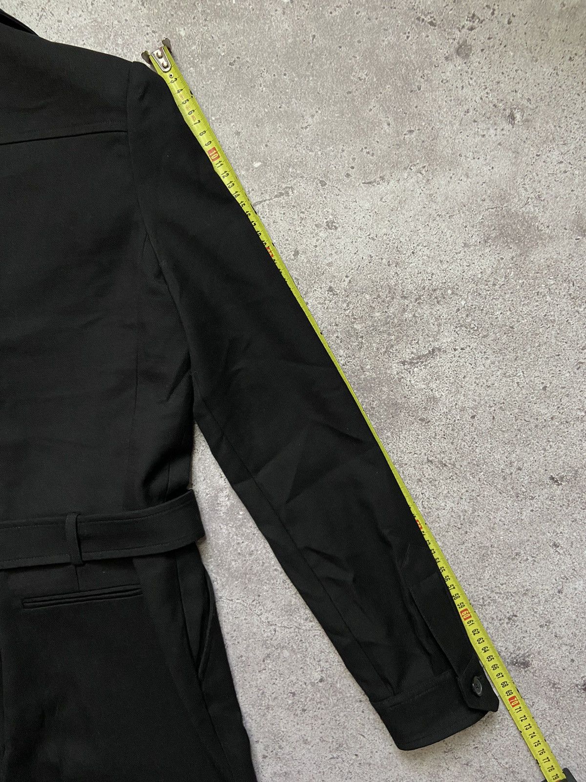 Saint Laurent Paris Saint Laurent Belted Jumpsuit Black Wool Size 30" / US 8 / IT 44 - 22 Thumbnail