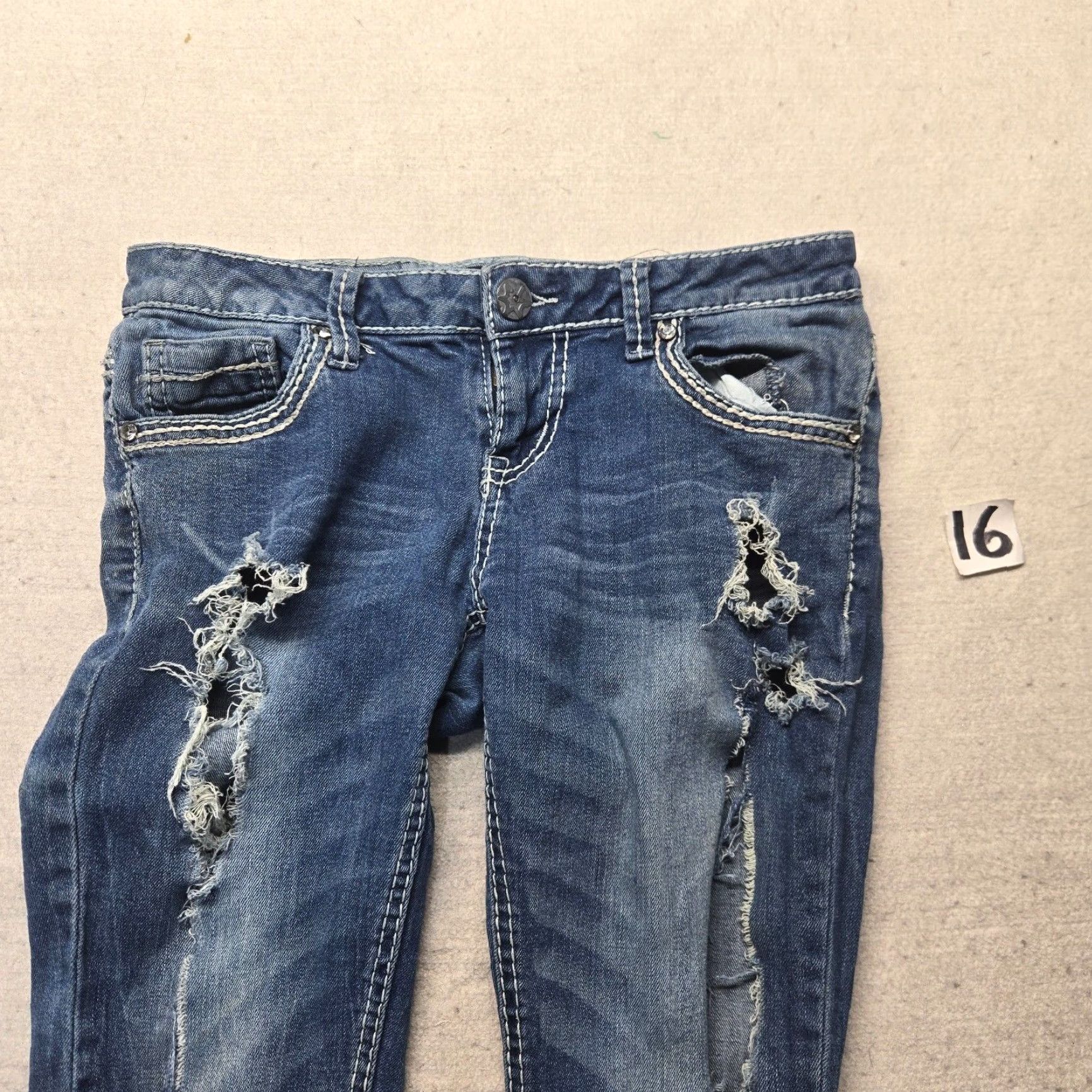 Denime Vintage Premiere Womens Jeans Low Rise Light Blue Stretch Bootcut 4 Adult Denim Size 27" / US 4 / IT 40 - 3 Thumbnail