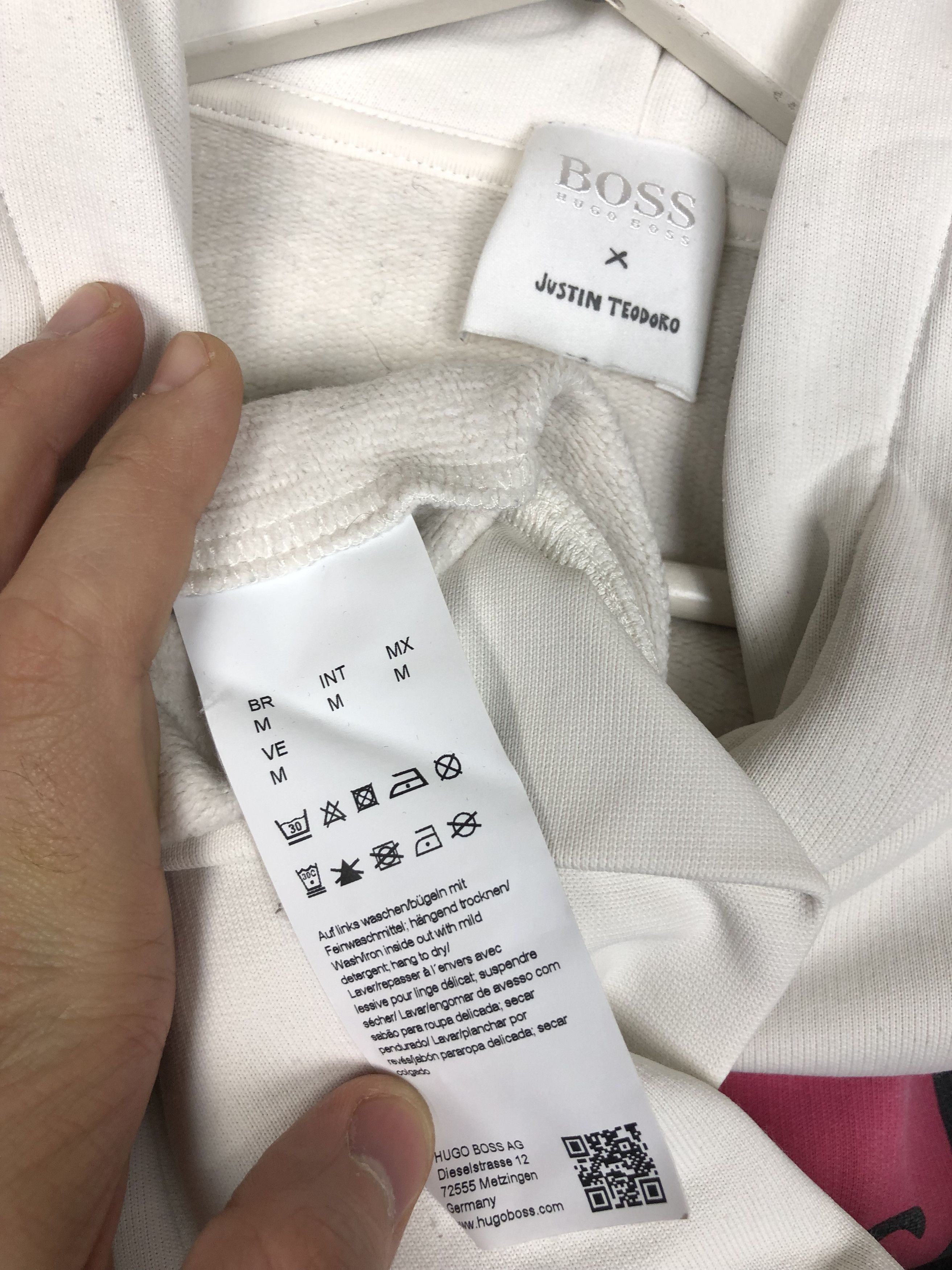 Hugo Boss Hugo Boss x Justin Teodoro Hoodie Pullover White size M Size US M / EU 48-50 / 2 - 9 Thumbnail