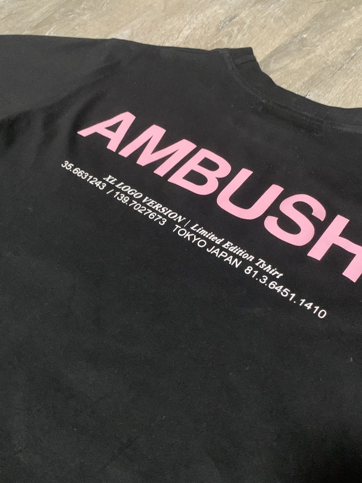 Ambush Design × Japanese Brand × Vintage Ambush XL LOGO t-shrirt pink&black Size US S / EU 44-46 / 1 - 1 Thumbnail