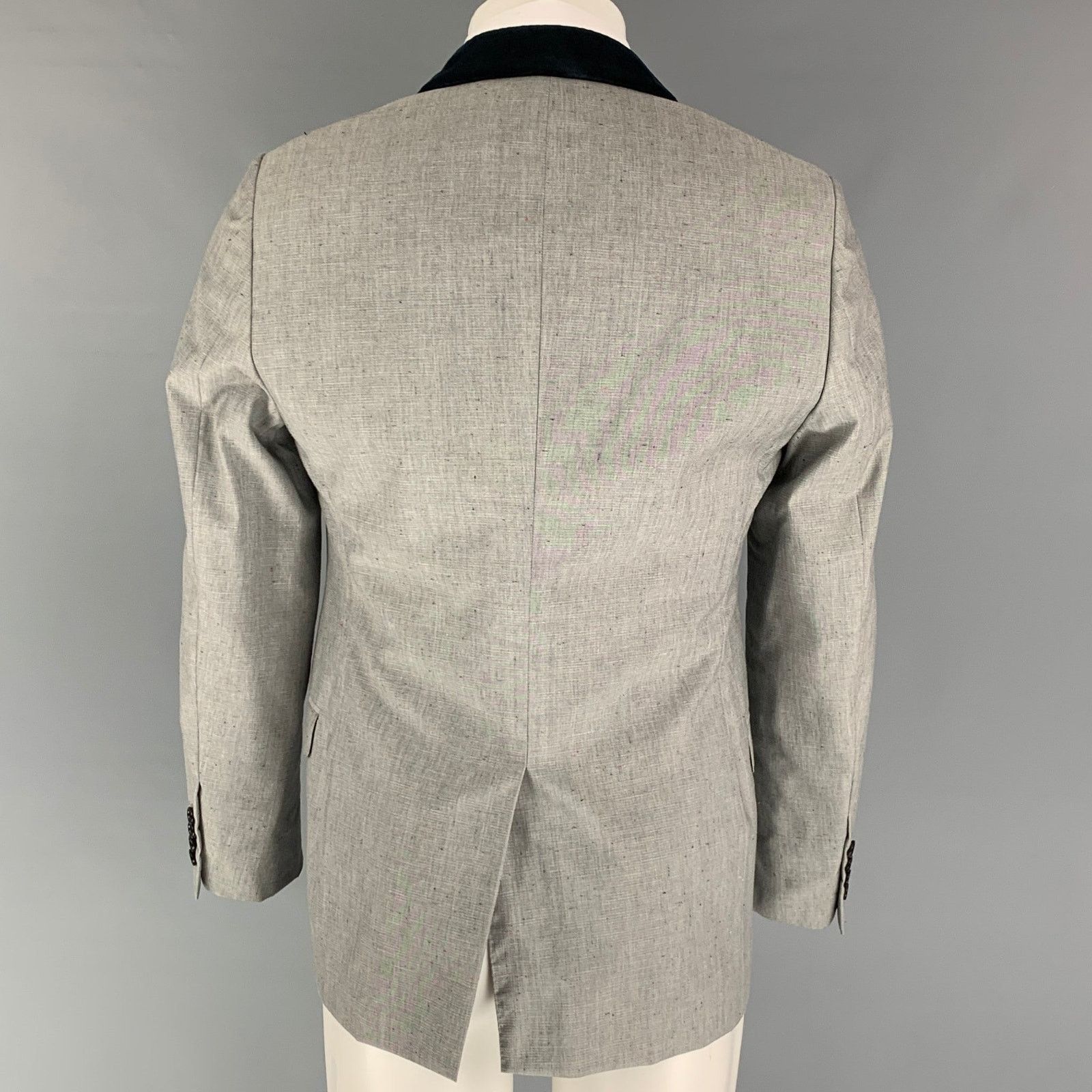 Lanvin Light Grey Heather Wool Notch Lapel Sport Coat Size 38R - 3 Thumbnail