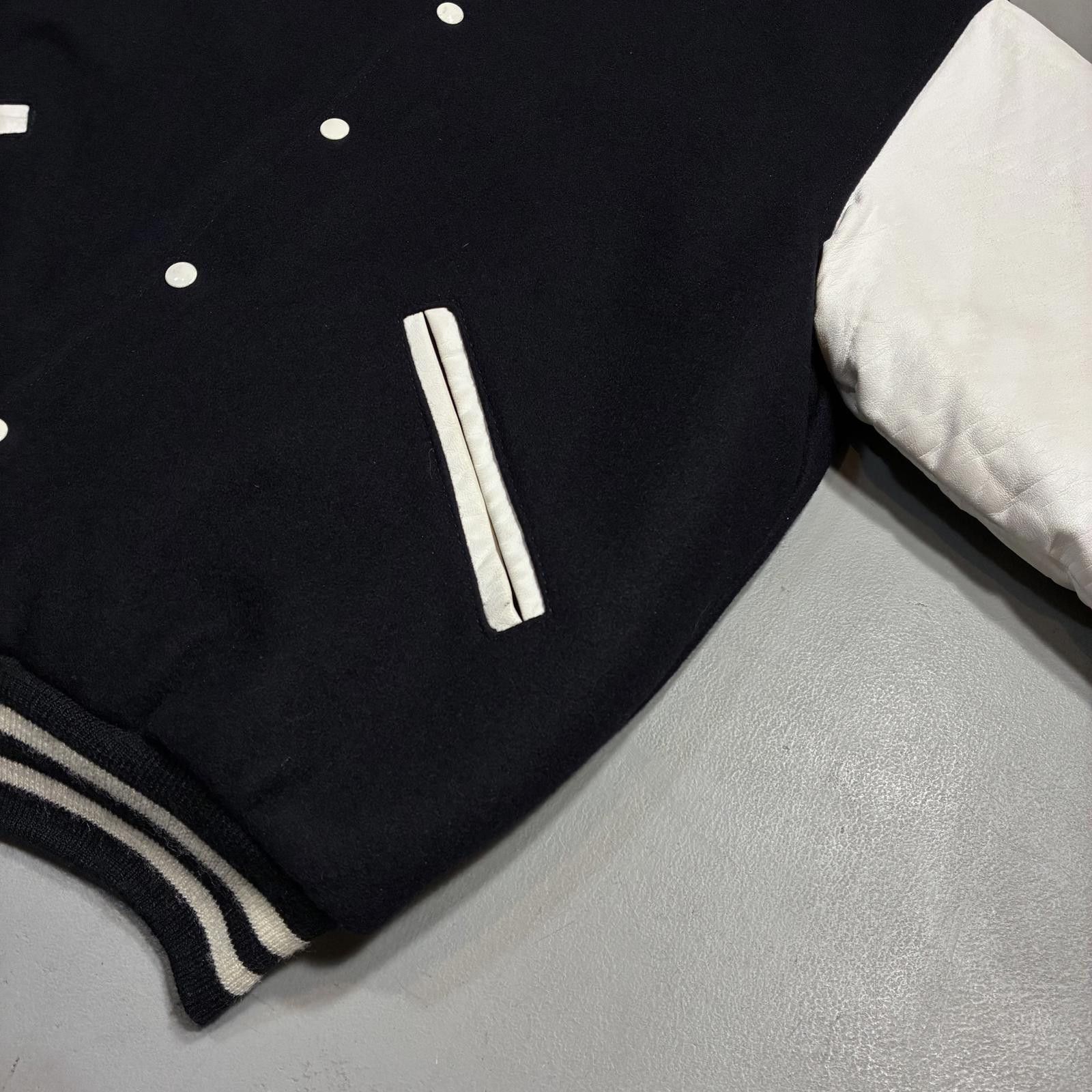 The Game VTG 90s Game Sportswear Varsity Jacket XL Black & White Size US XL / EU 56 / 4 - 6 Thumbnail