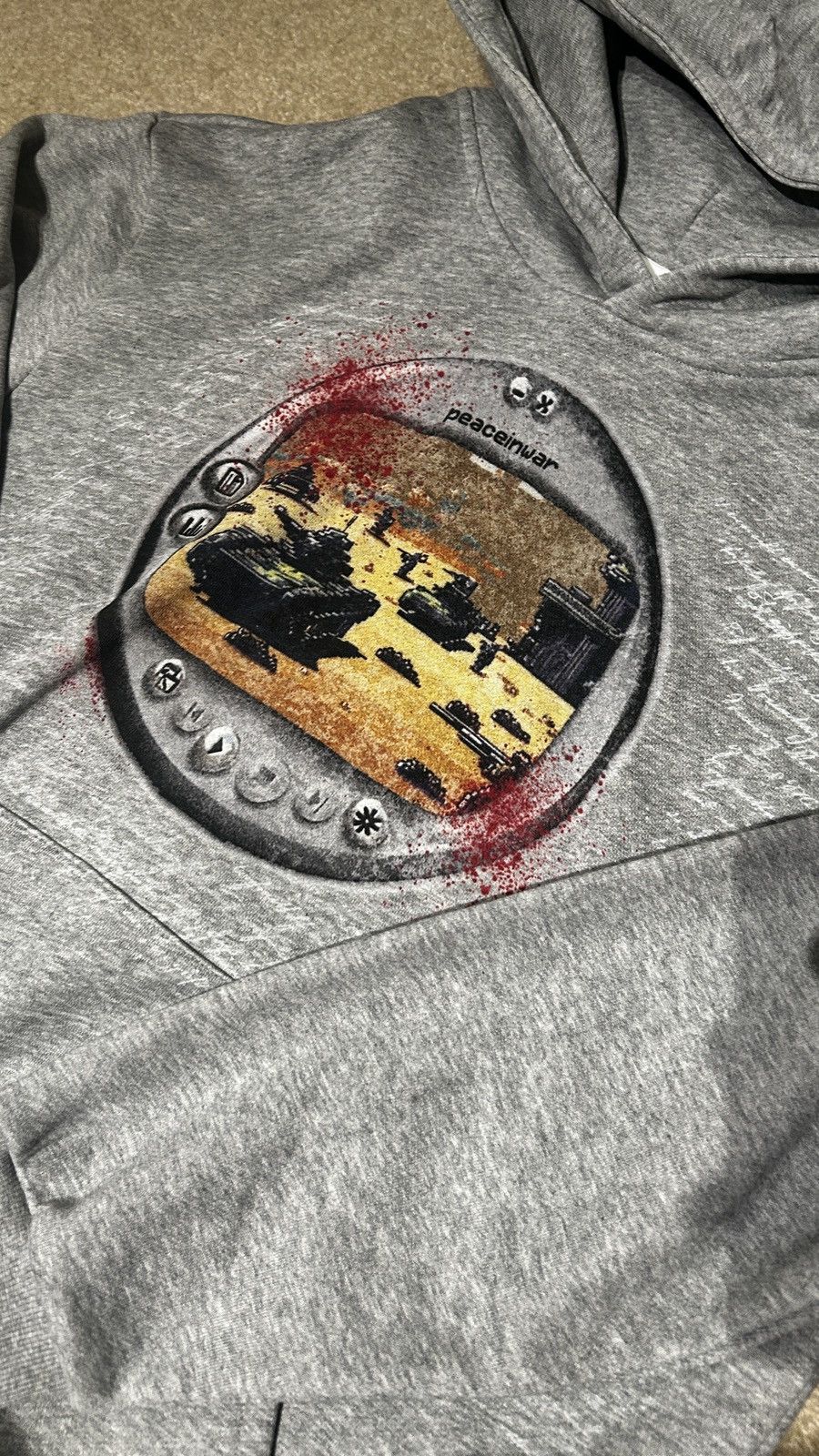 Other Peaceinwar Grey Digital Warfare Hoodie Size US M / EU 48-50 / 2 - 2 Thumbnail