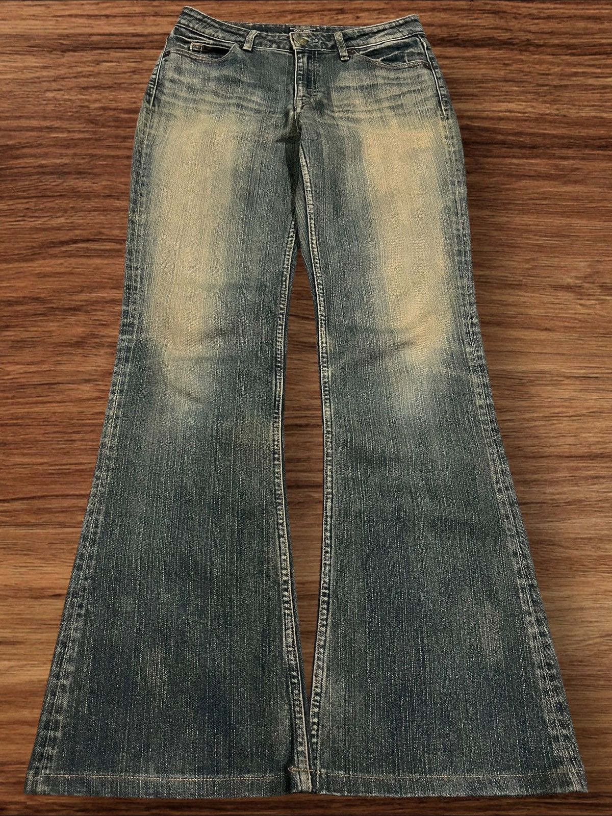 Hysteric Glamour Vintage Y2K Grunge Sweet Camel Rusty Mud Washed Flare Jeans Size US 29 - 1 Thumbnail