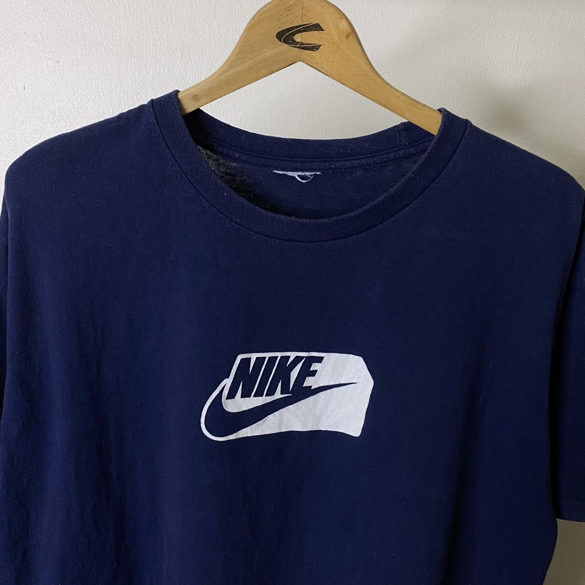 Nike Vintage 1990s Nike Nice Graphic T Shirt Size US XL / EU 56 / 4 - 2 Thumbnail