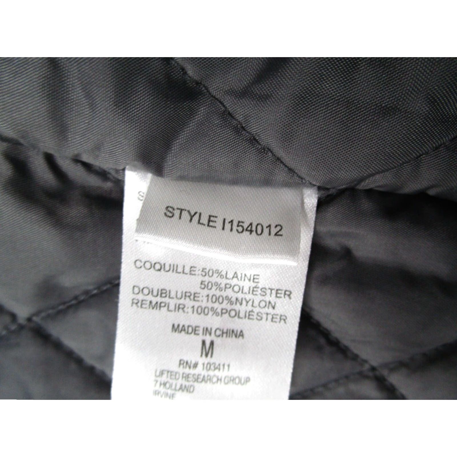 Vintage LRG Coat Mens Medium Gray Wool Blend Full Zip Hood Quilted Lining Size US M / EU 48-50 / 2 - 5 Thumbnail