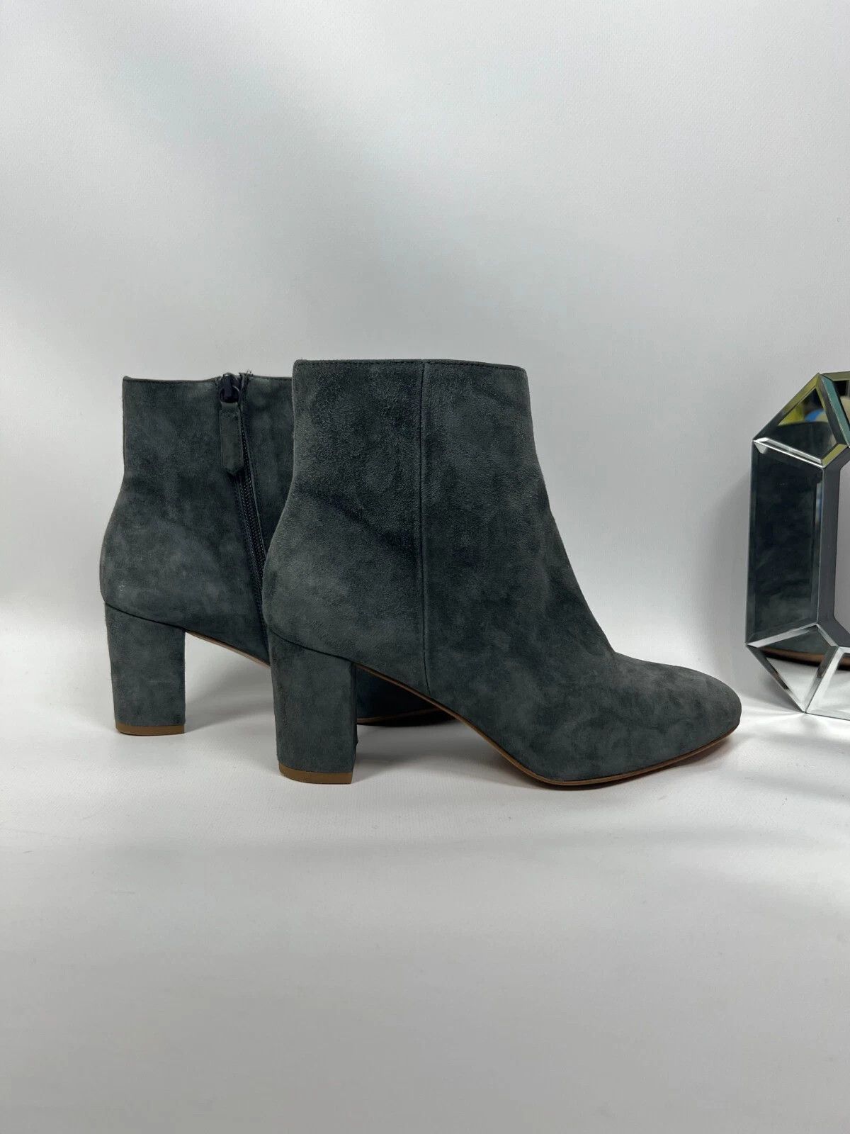 Reiss REISS Women's Charcoal Florens Casual Block Heeled Boots Size US 7.5 / IT 37.5 - 1 Thumbnail