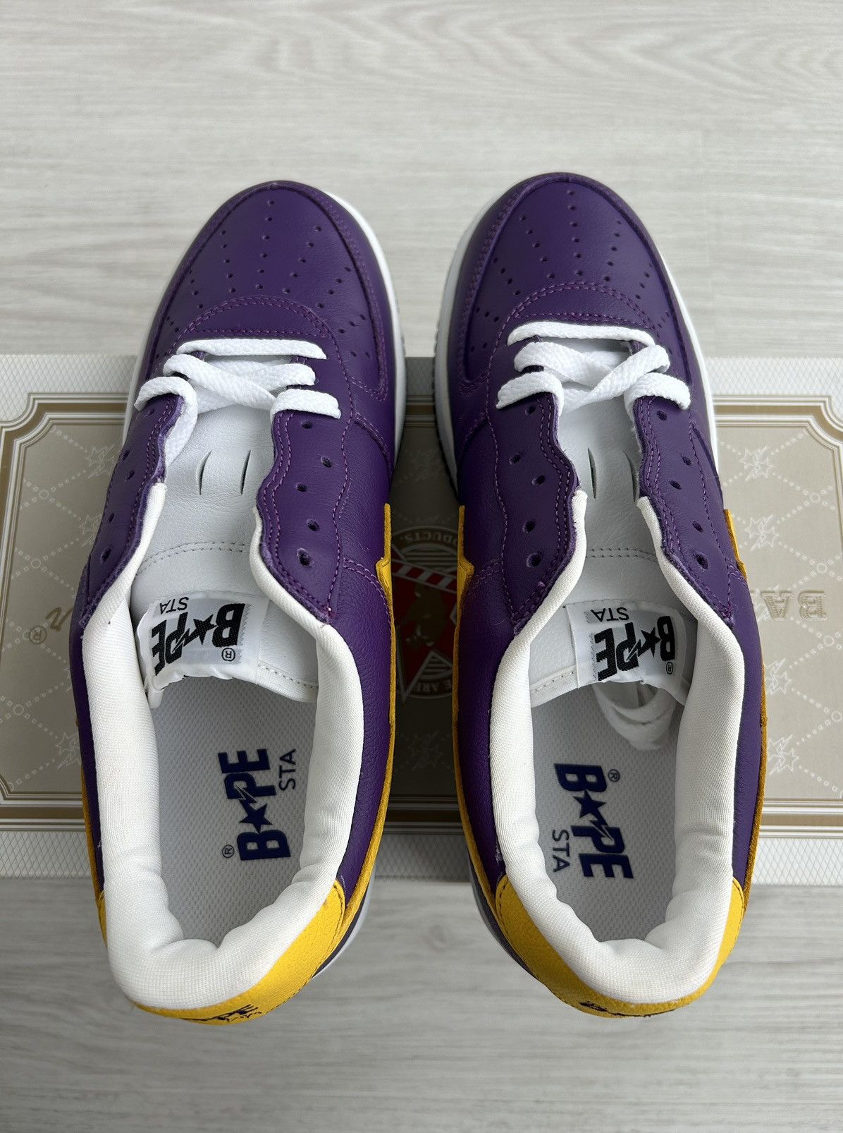Bape VERY RARE OG 2001 A BATHING APE PURPLE BAPESTA Size US 10 / EU 43 - 7 Thumbnail