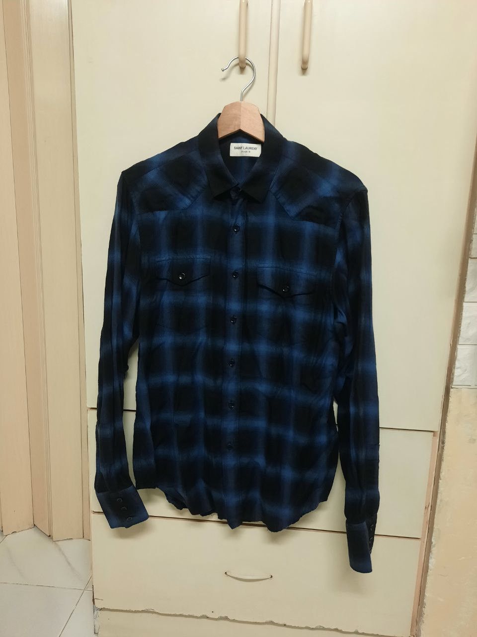 FW16 AW16 Shadow Plaid Checkered Western Flannel SHirt