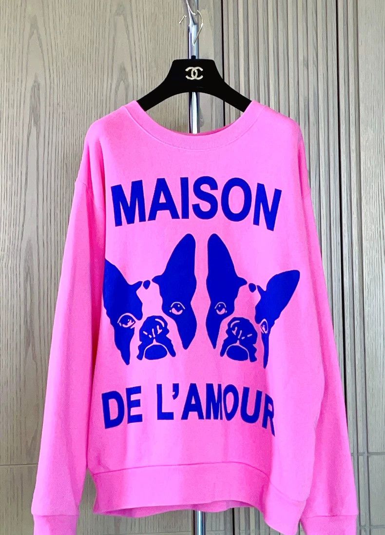 Gucci Gucci Rose pink Fadou Boston terrier rhinestone logo sweat Size S / US 4 / IT 40 - 4 Thumbnail
