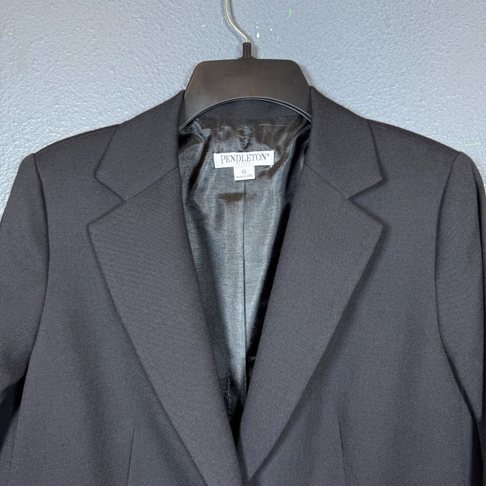 Pendleton Pendleton 10 women’s black suit jacket 100% virgin wool vntg Size L / US 10 / IT 46 - 4 Thumbnail