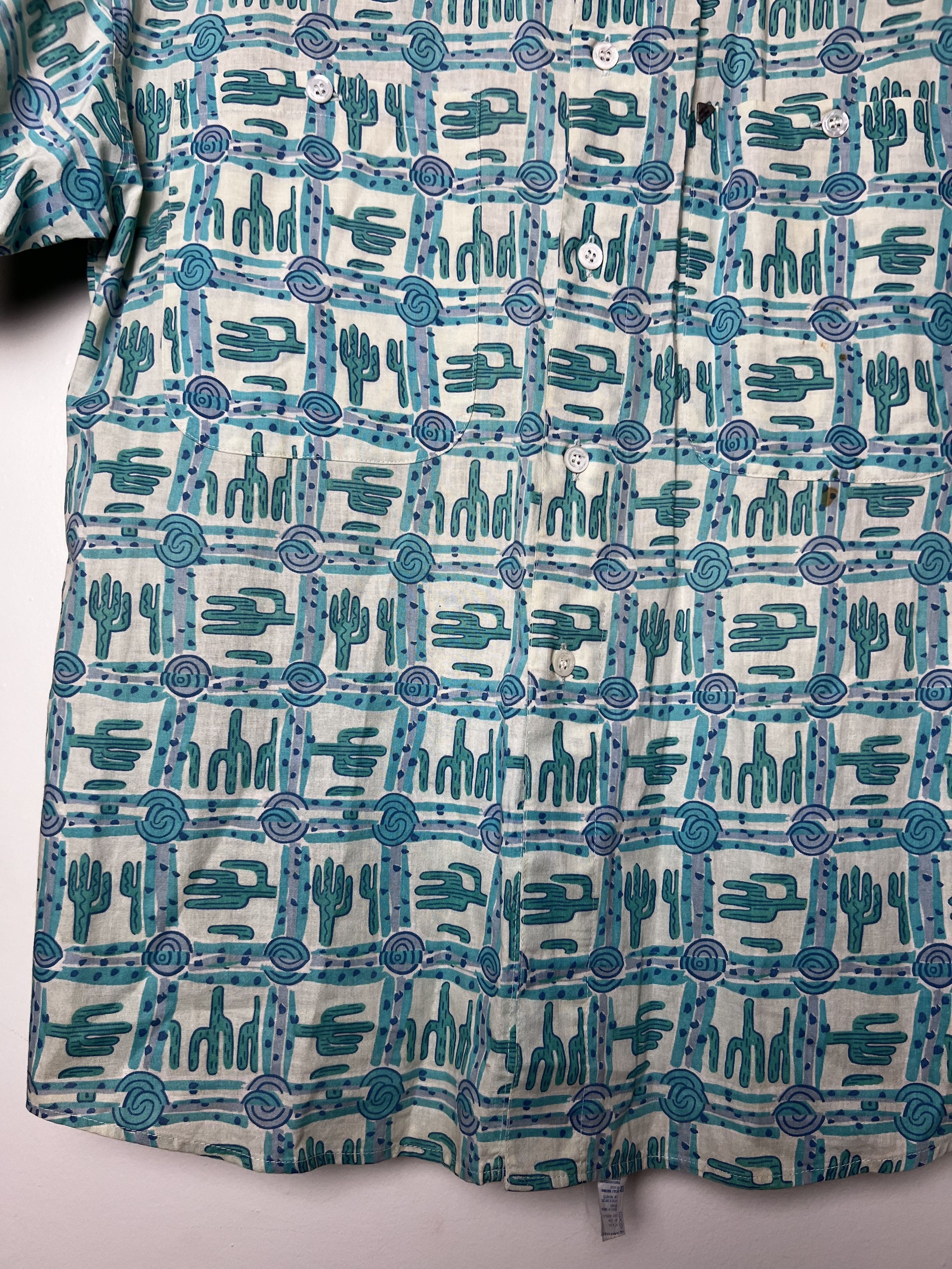 Vintage Vintage 1990's New Man Cactus Short Sleeve Button Up Shirt Size US L / EU 52-54 / 3 - 4 Thumbnail