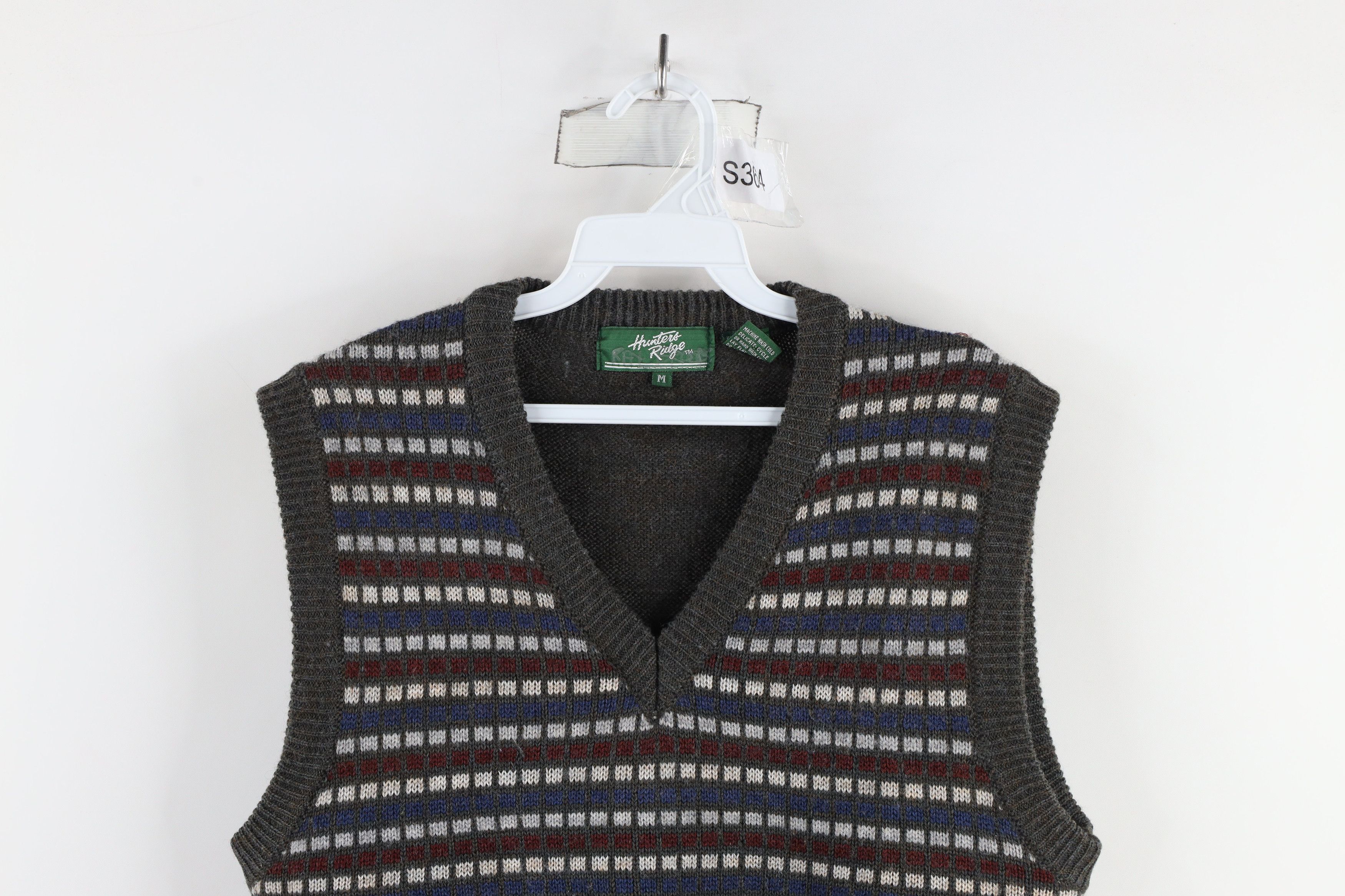 Vintage Vintage 70s Streetwear Blend Knit Geometric Sweater Vest Size US M / EU 48-50 / 2 - 2 Thumbnail