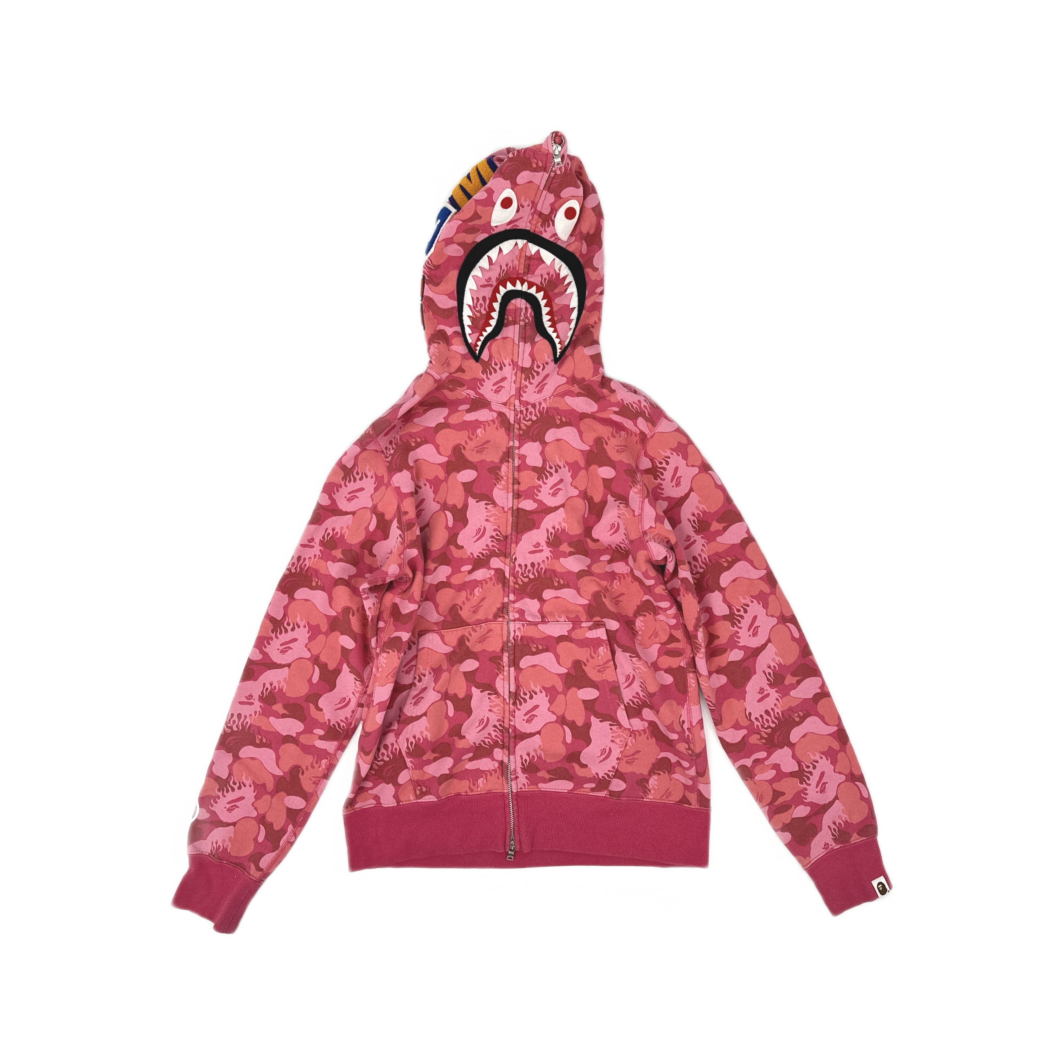 Bape Hello Kitty Pink Camo Shark Full Zip Hoodie | Grailed